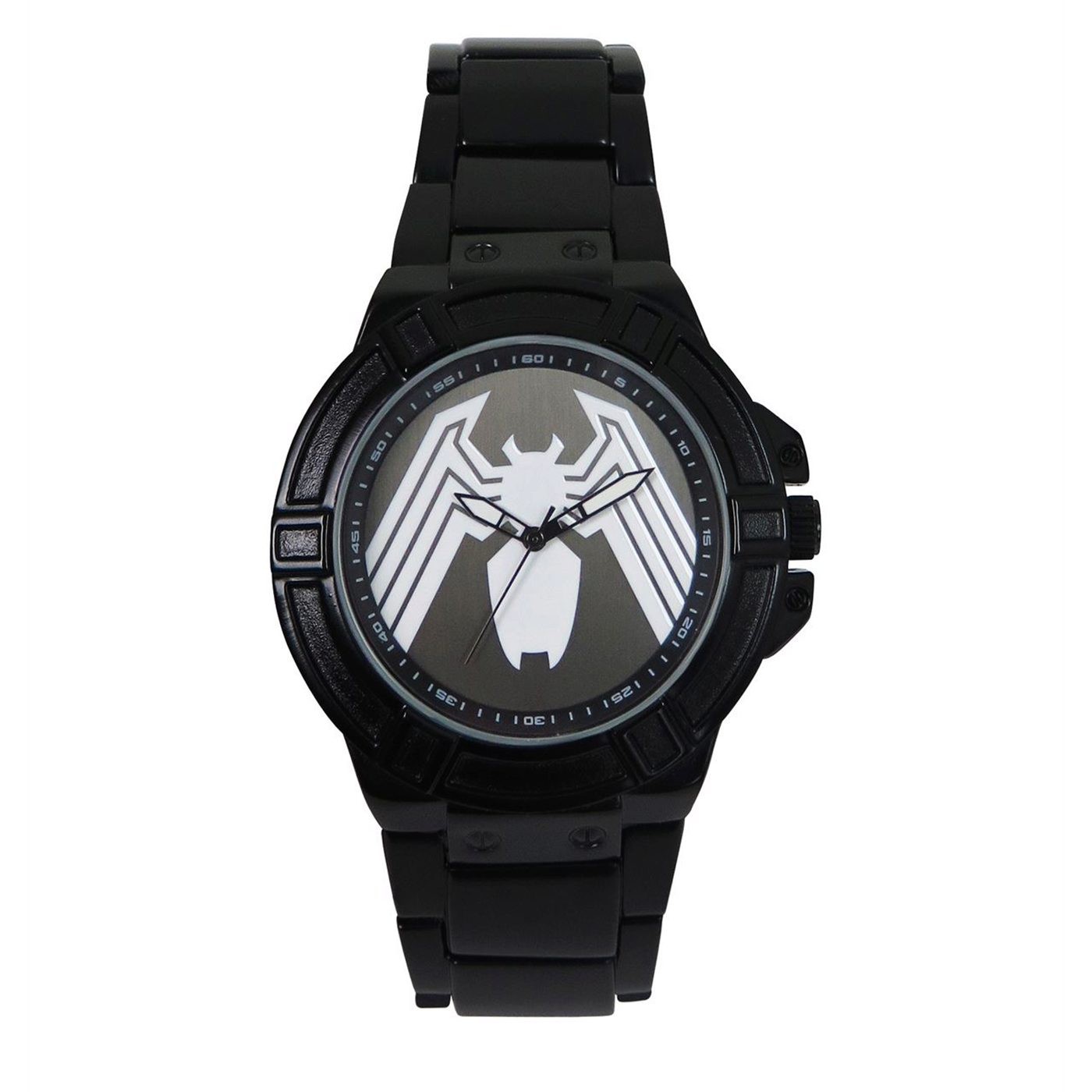Venom Symbol Watch with Metal Band, Black