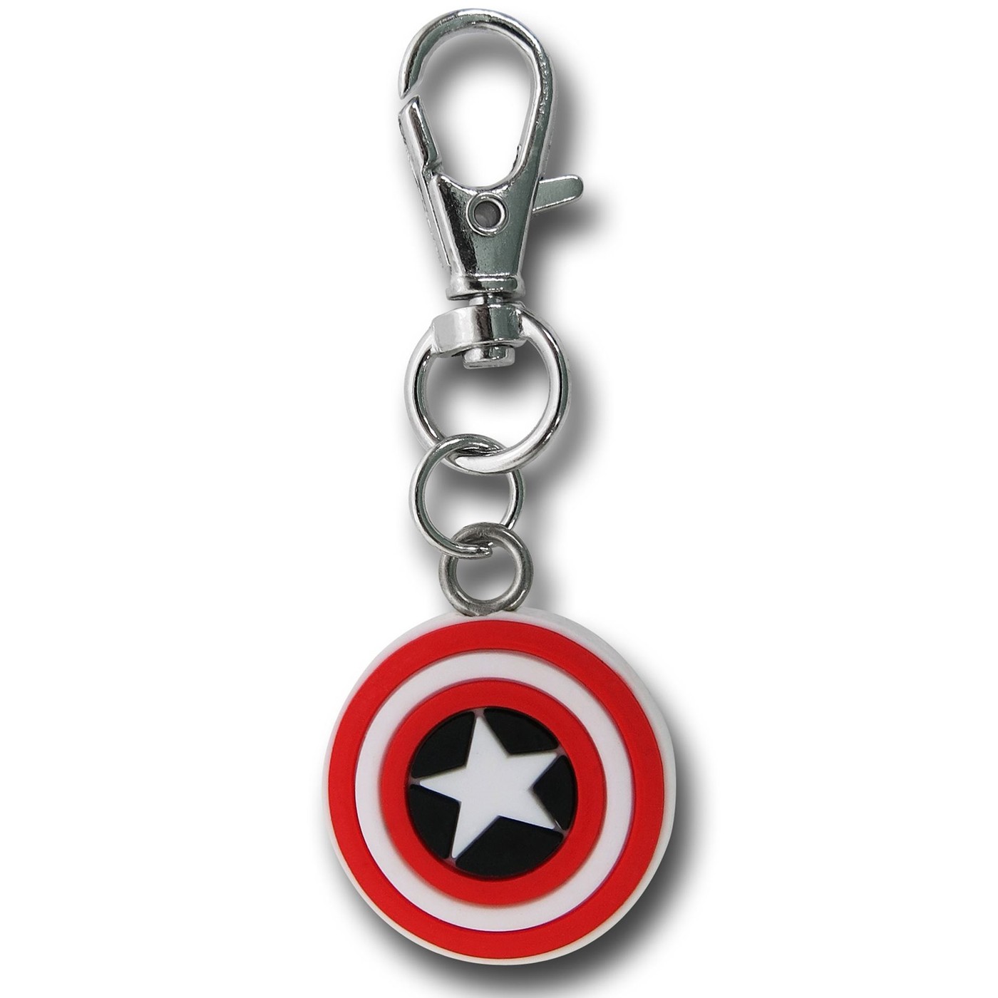Captain America Shield Zipper Pull, Red