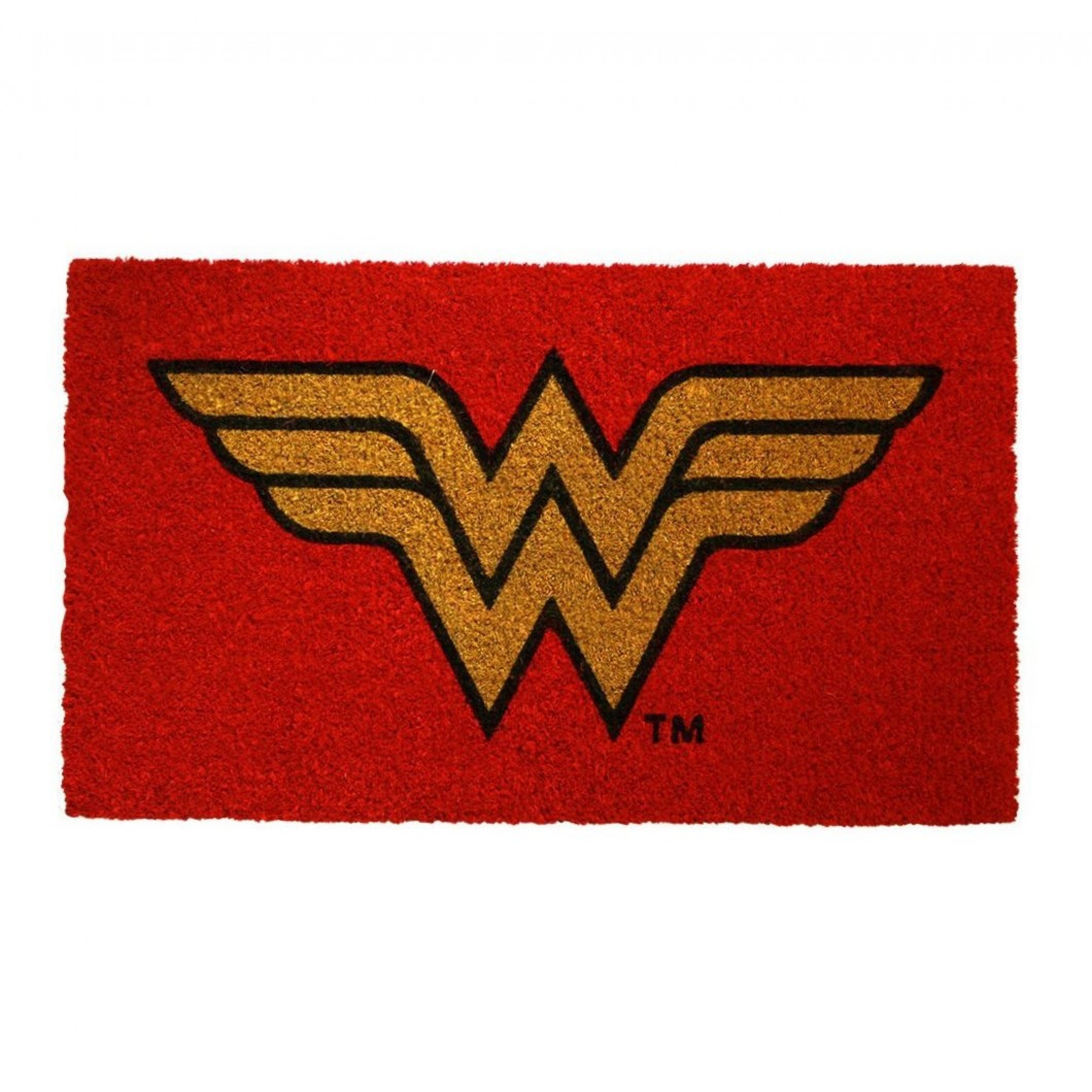 Wonder Woman Symbol 17'x 29' Doormat with Non-skid Back, Red