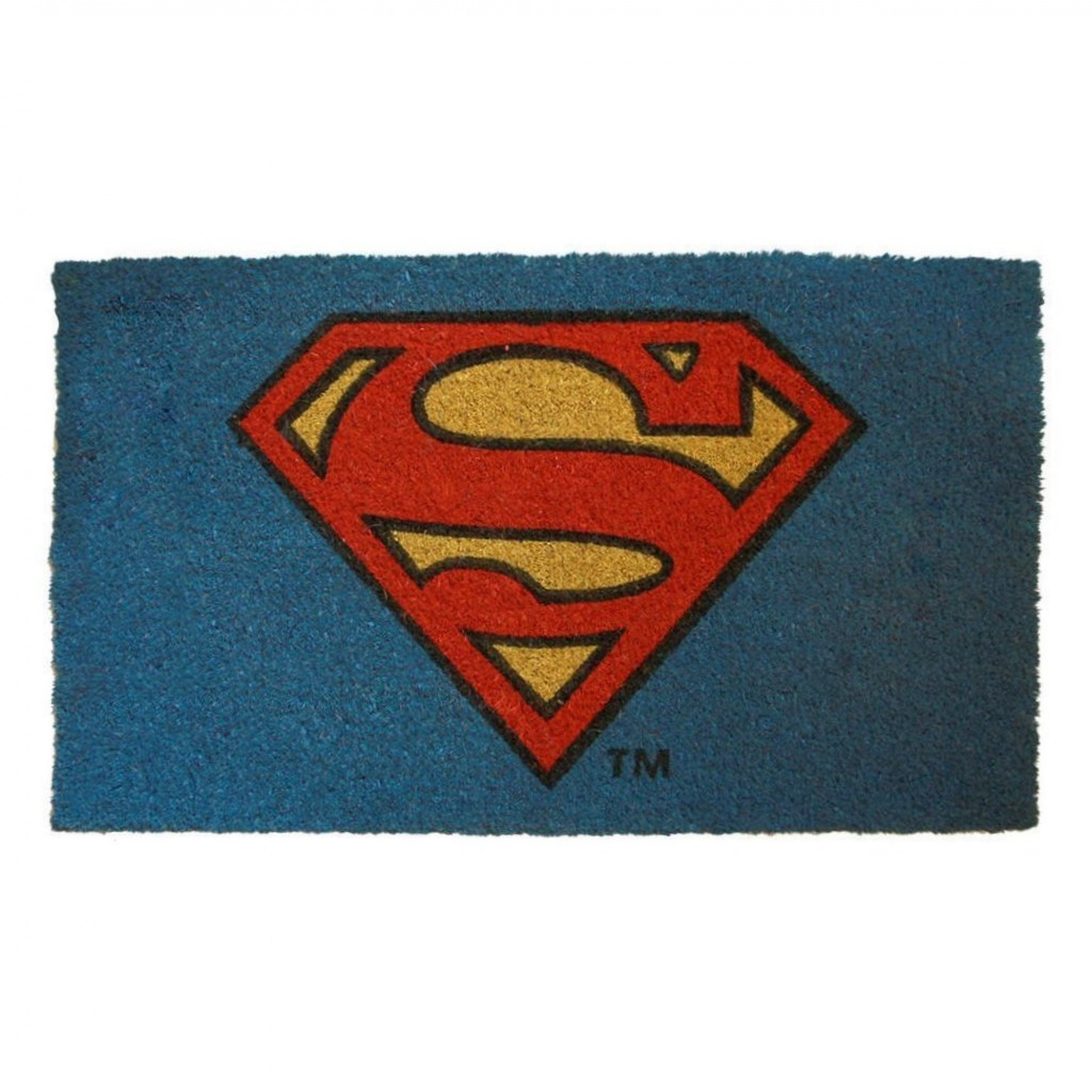 Superman Logo 17'x 29' Doormat with Non-Skid Back, Blue