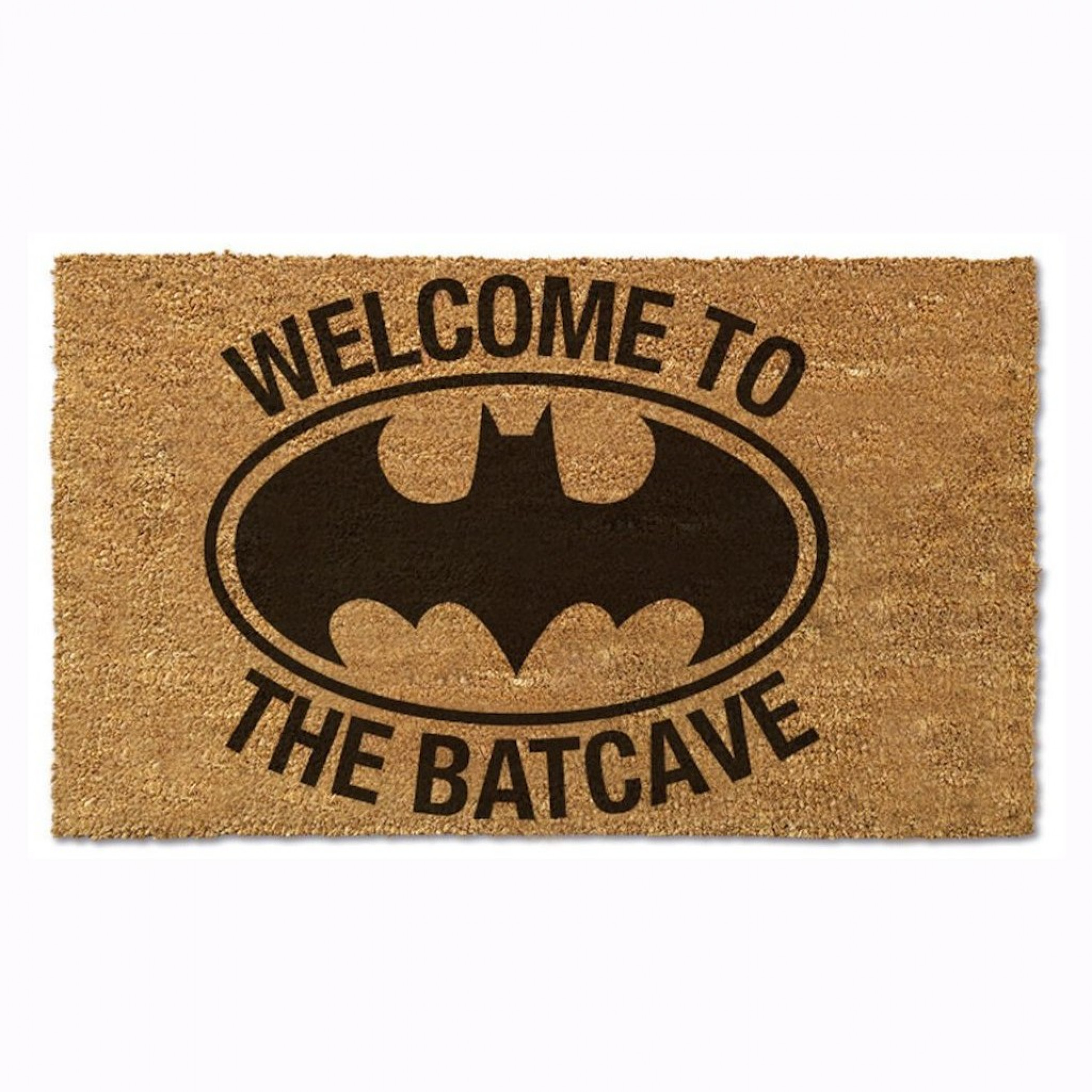 Batman Welcome to the Batcave 17'x 29' Doormat with Non-Skid Back, Brown