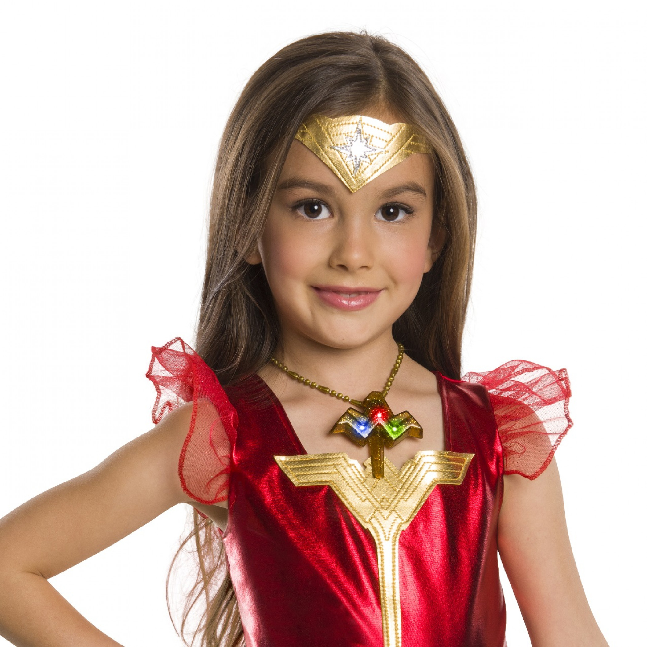 Wonder Woman Youth Deluxe Light Up Costume Necklace, Gold