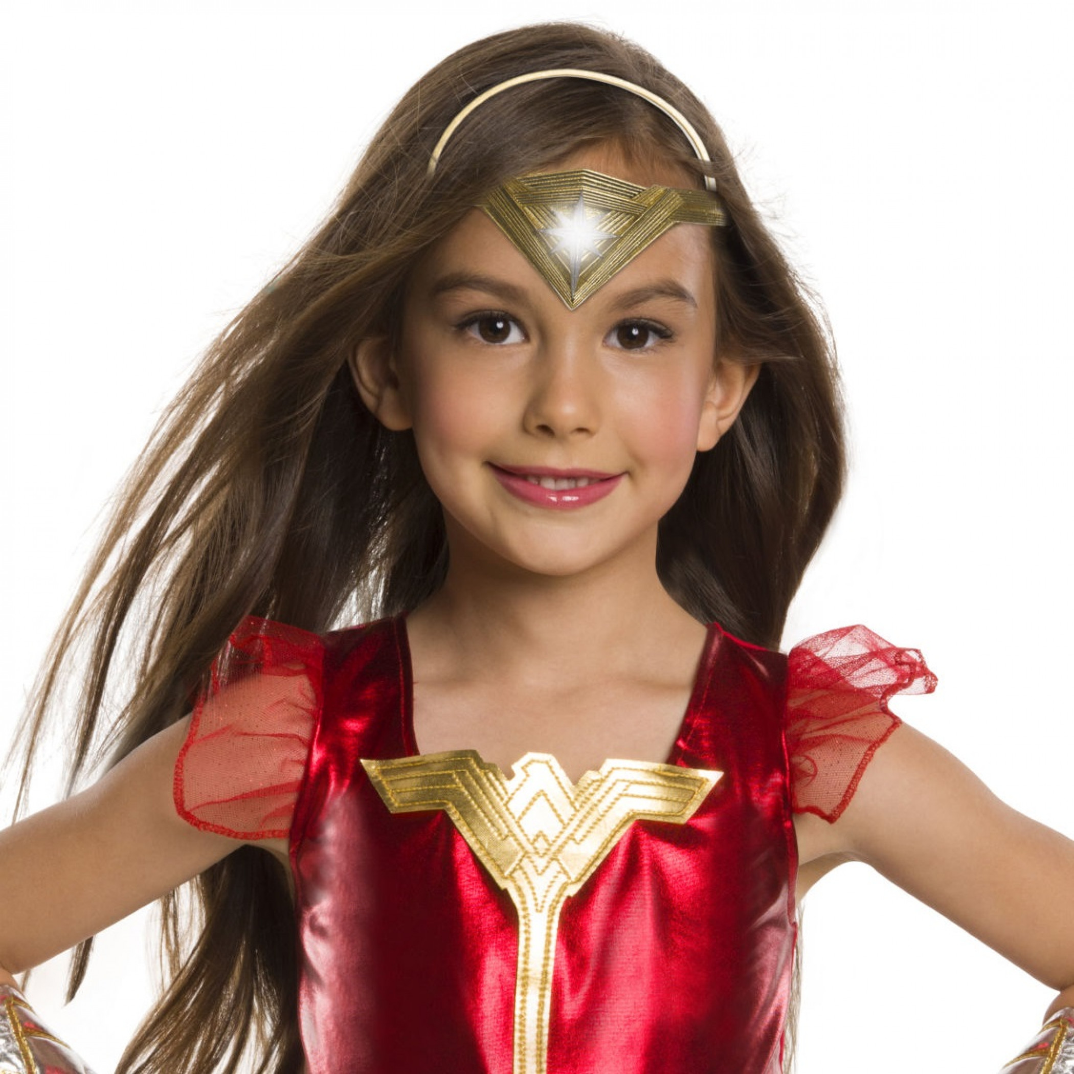 Wonder Woman Youth Deluxe Light Up Costume Tiara, Gold