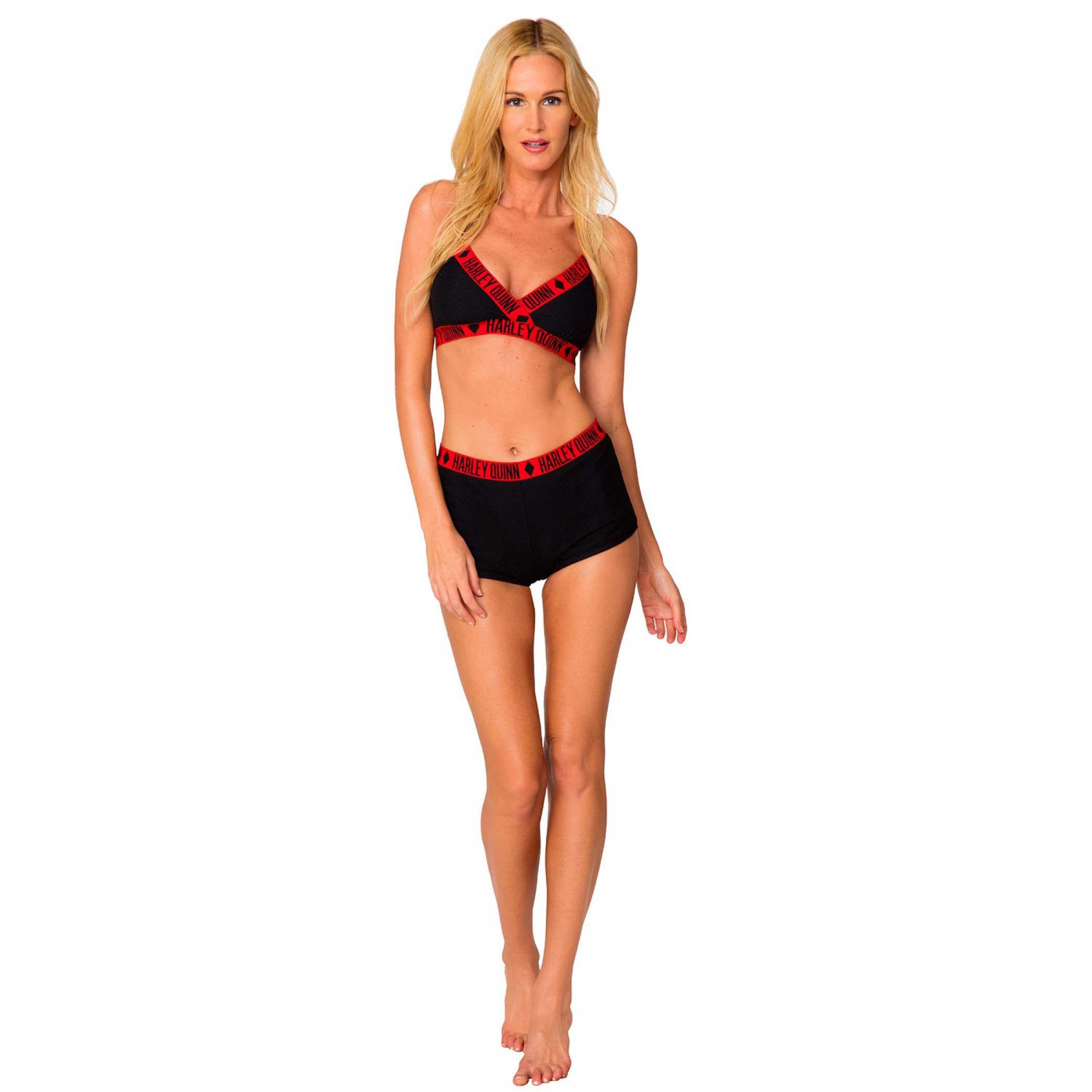 Harley Quinn High Waist Bikini, Black