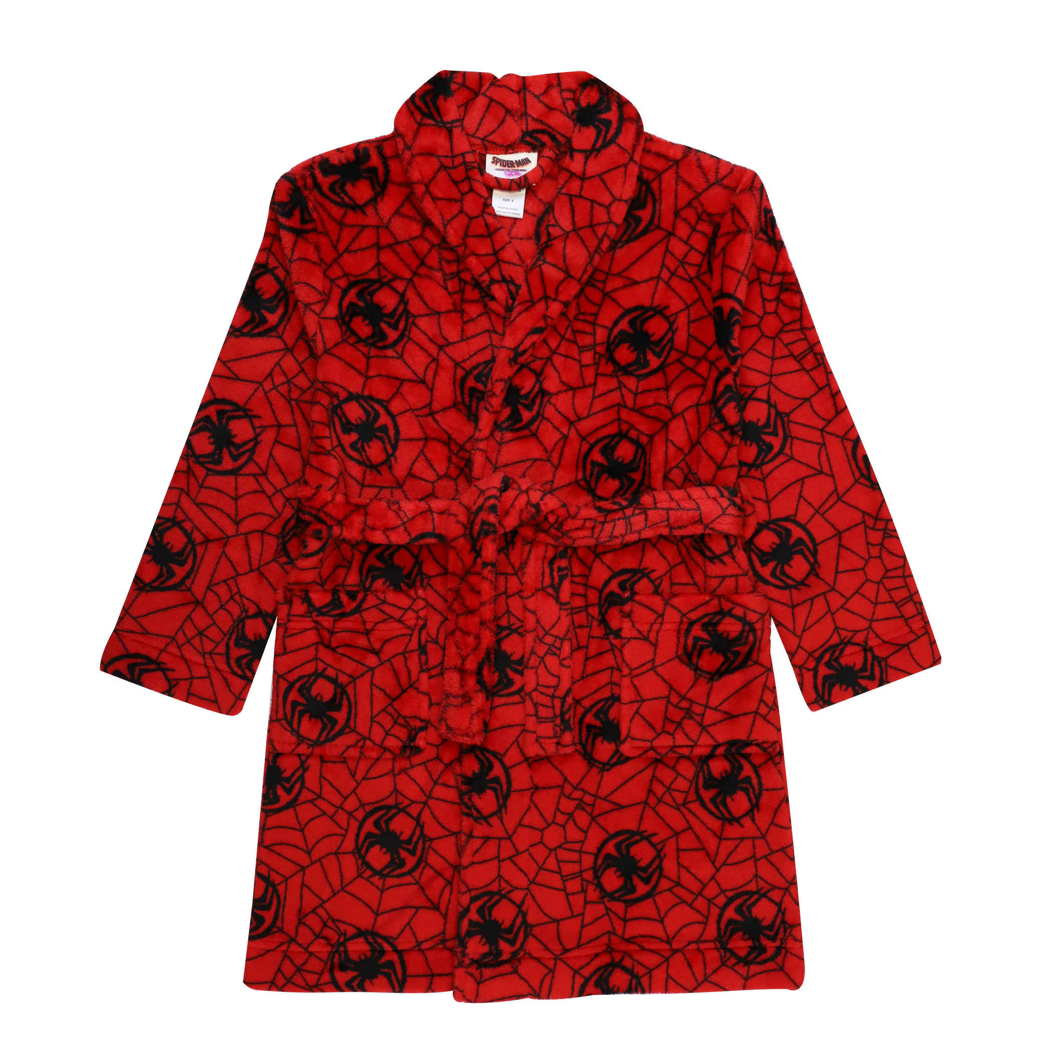 Spider-Man Into the Spider-Verse Youth Bath Robe, Red