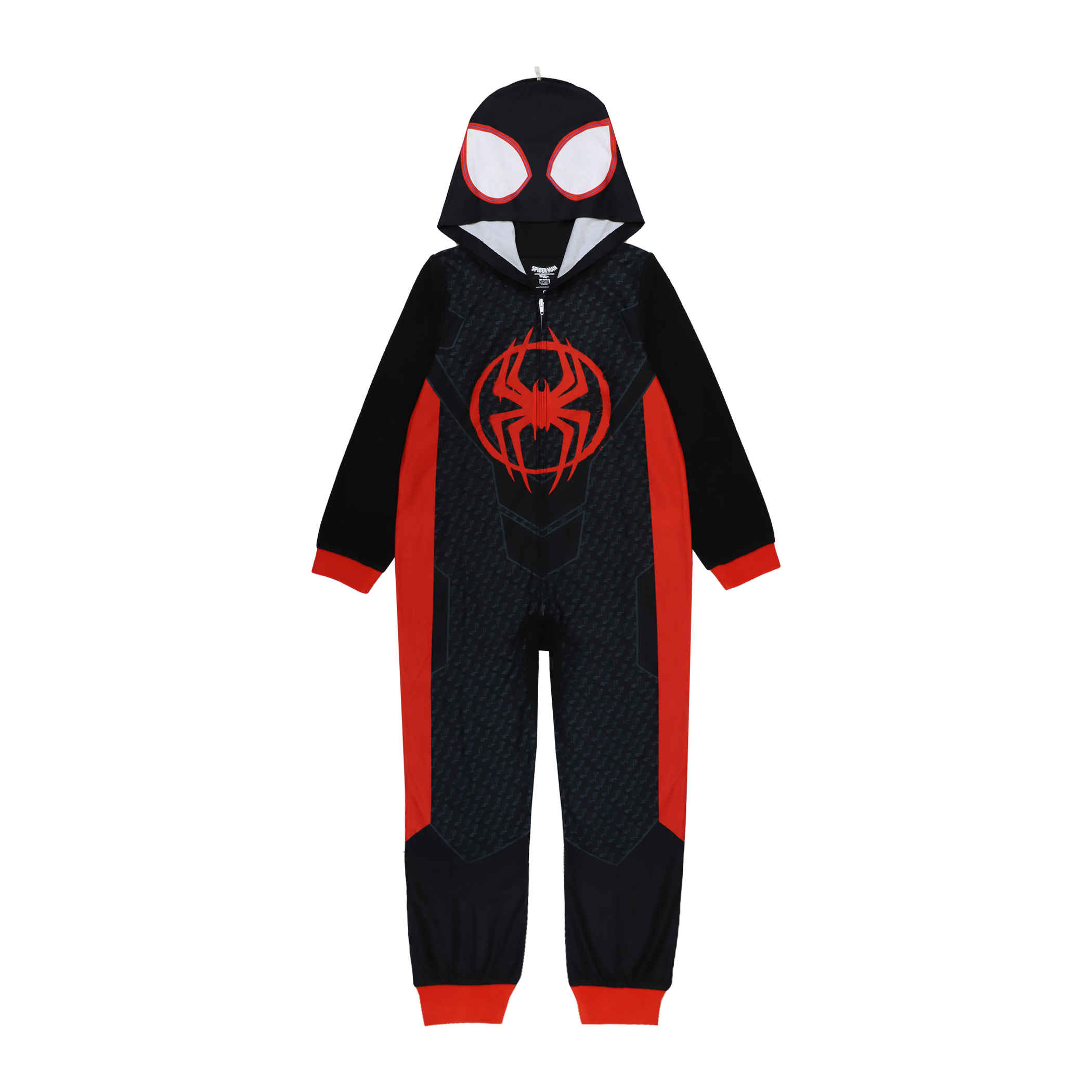 Spider-Man Miles Morales Into the Spider-Verse Youth Hoodie Pajamas, Black