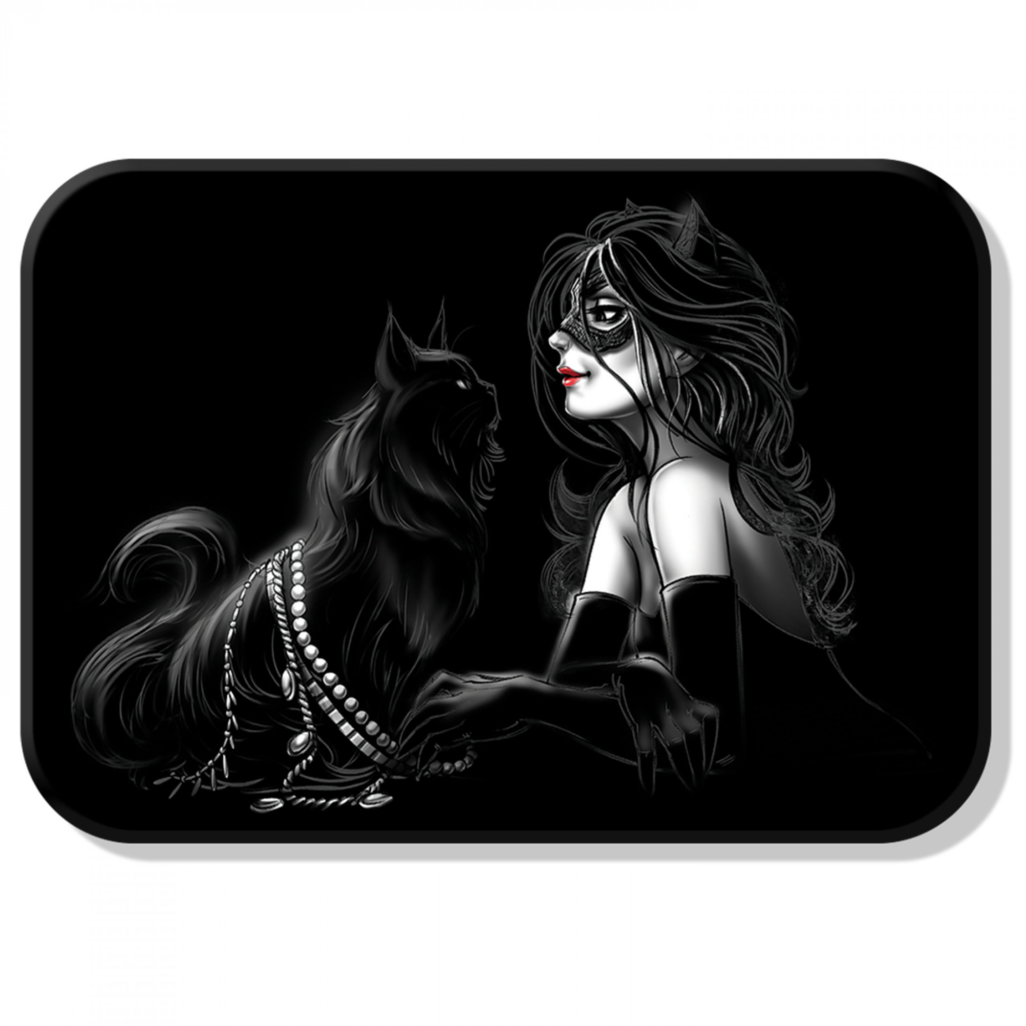 Catwoman Anne Hathaway Tin Magnet, Black