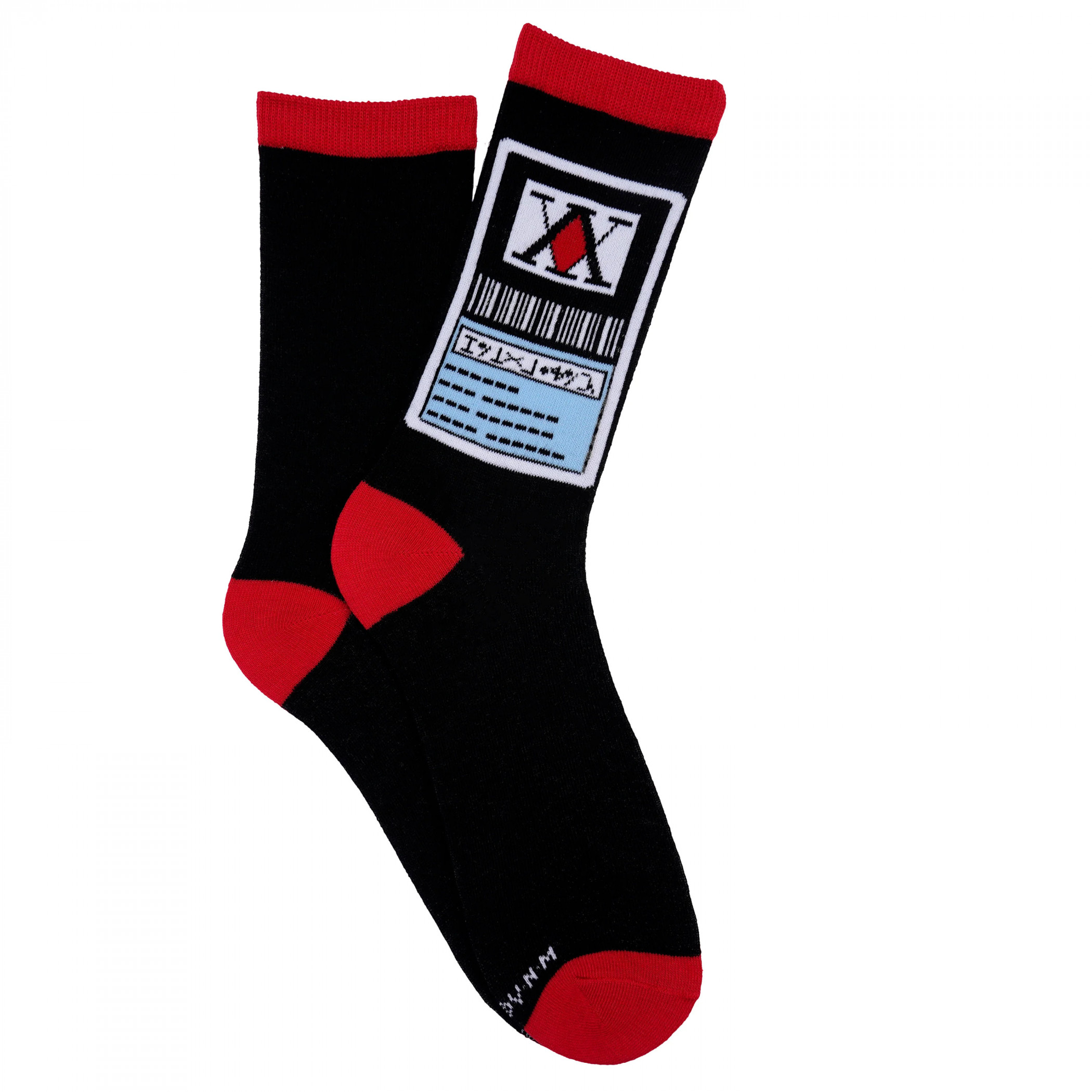 Hunter x Hunter License Card Crew Socks, Black