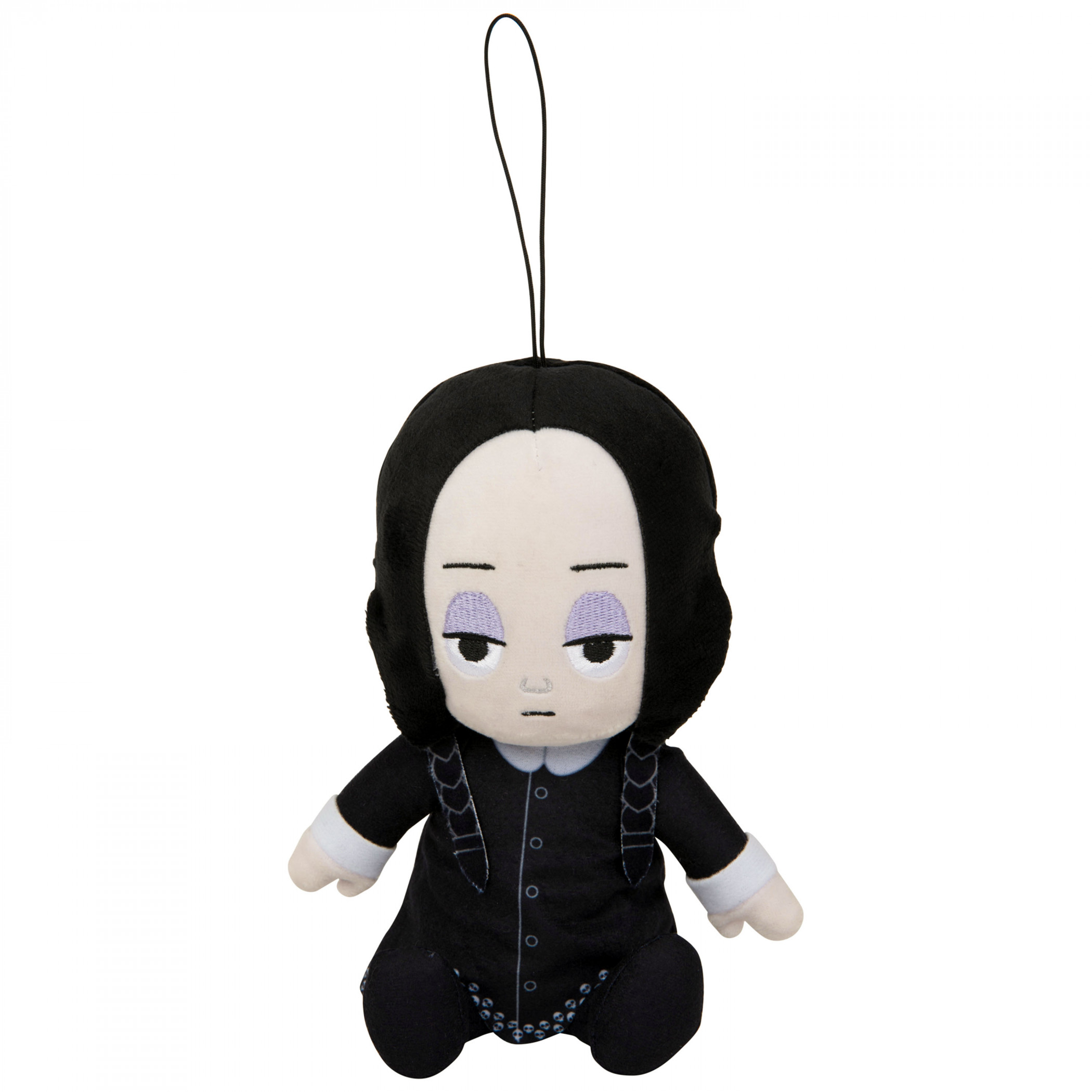 The Addams Family Wednesday Addams Sitting Plush Doll, Multi-Color