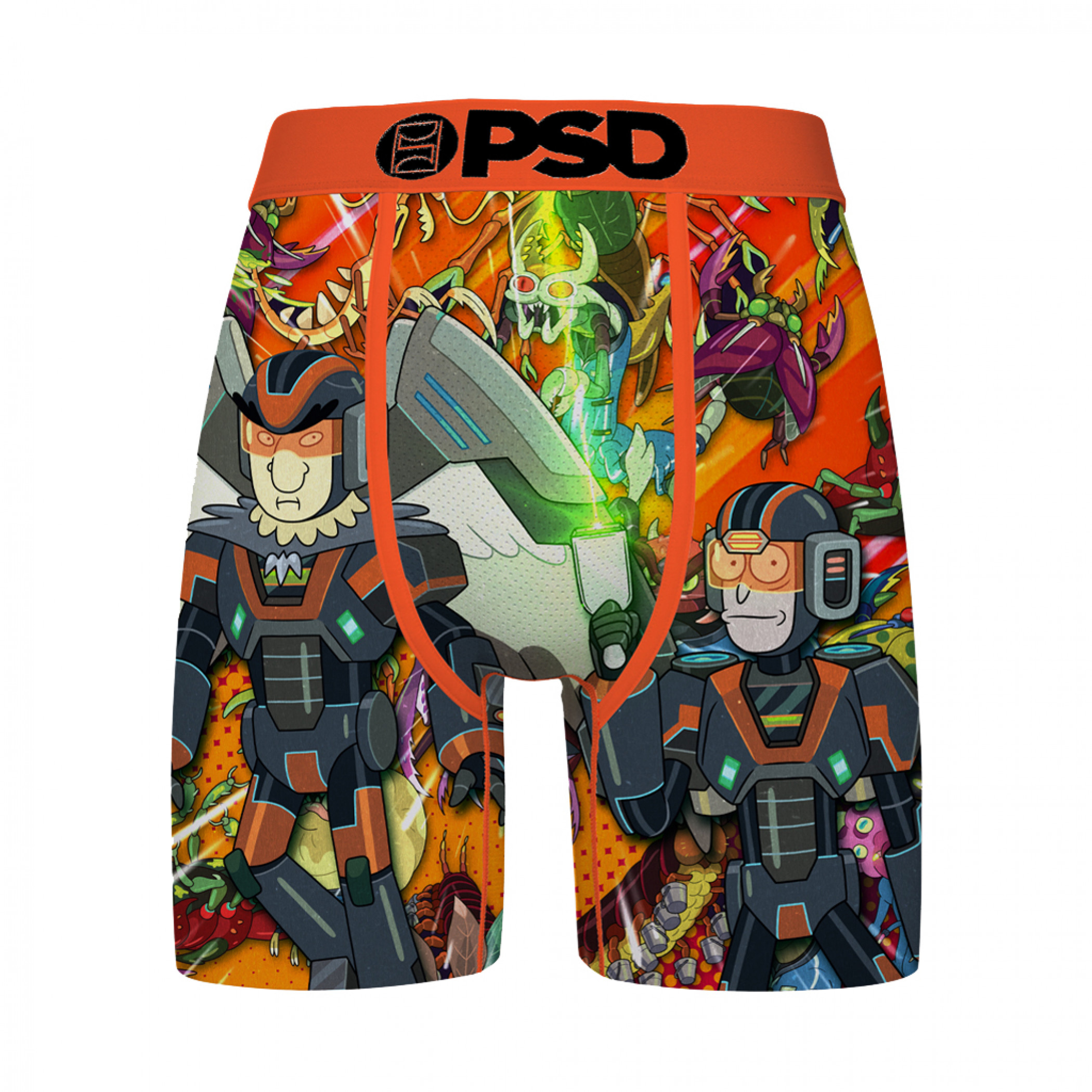 Rick And Morty Extermination PSD Boxer Briefs, Orange