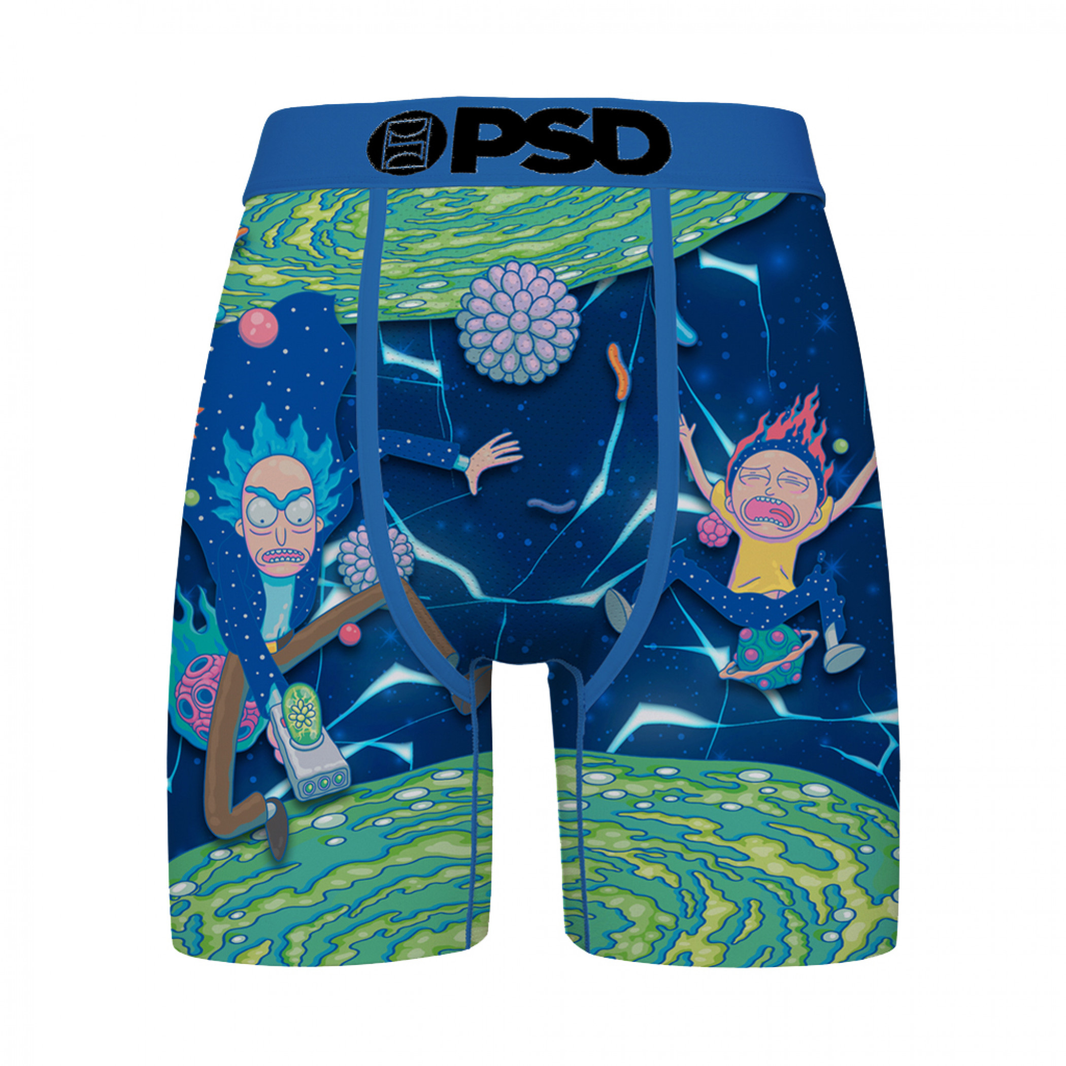 Rick And Morty Pastel Warp PSD Boxer Briefs, Blue