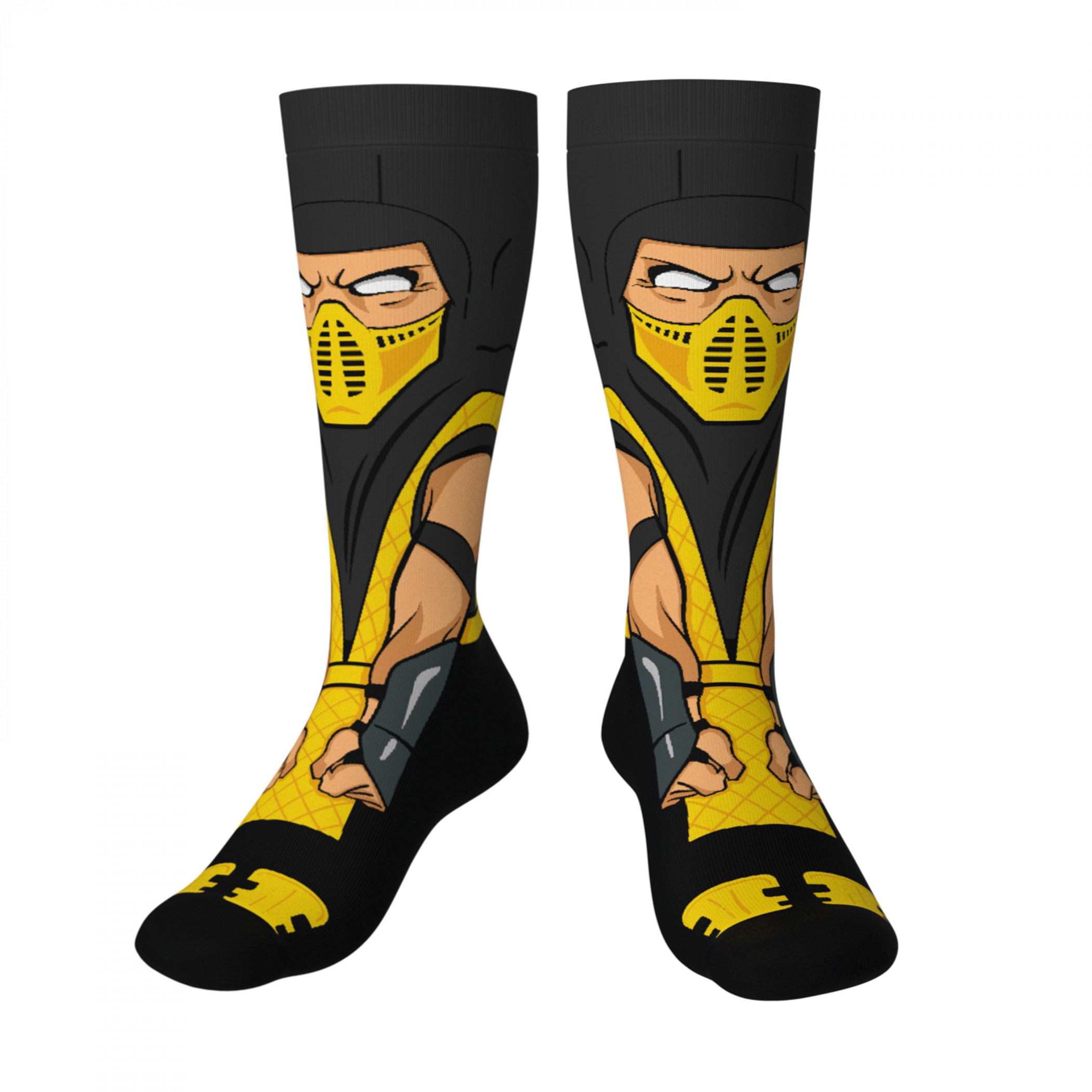 Mortal Kombat Scorpion Crossover Crew Socks, Multi-Color