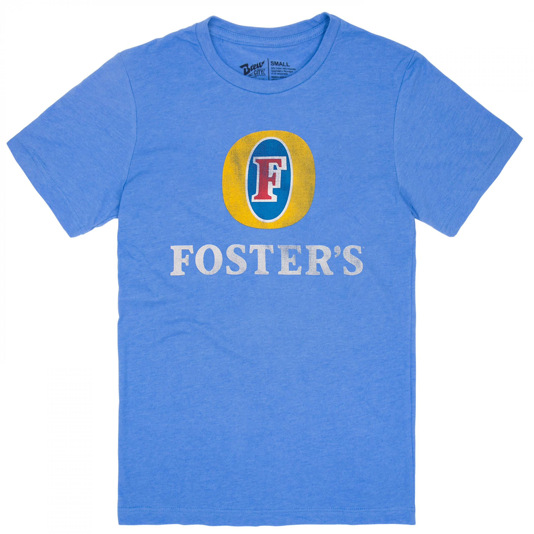 Foster's Beer Basic Logo Men's Heather Blue T-Shirt