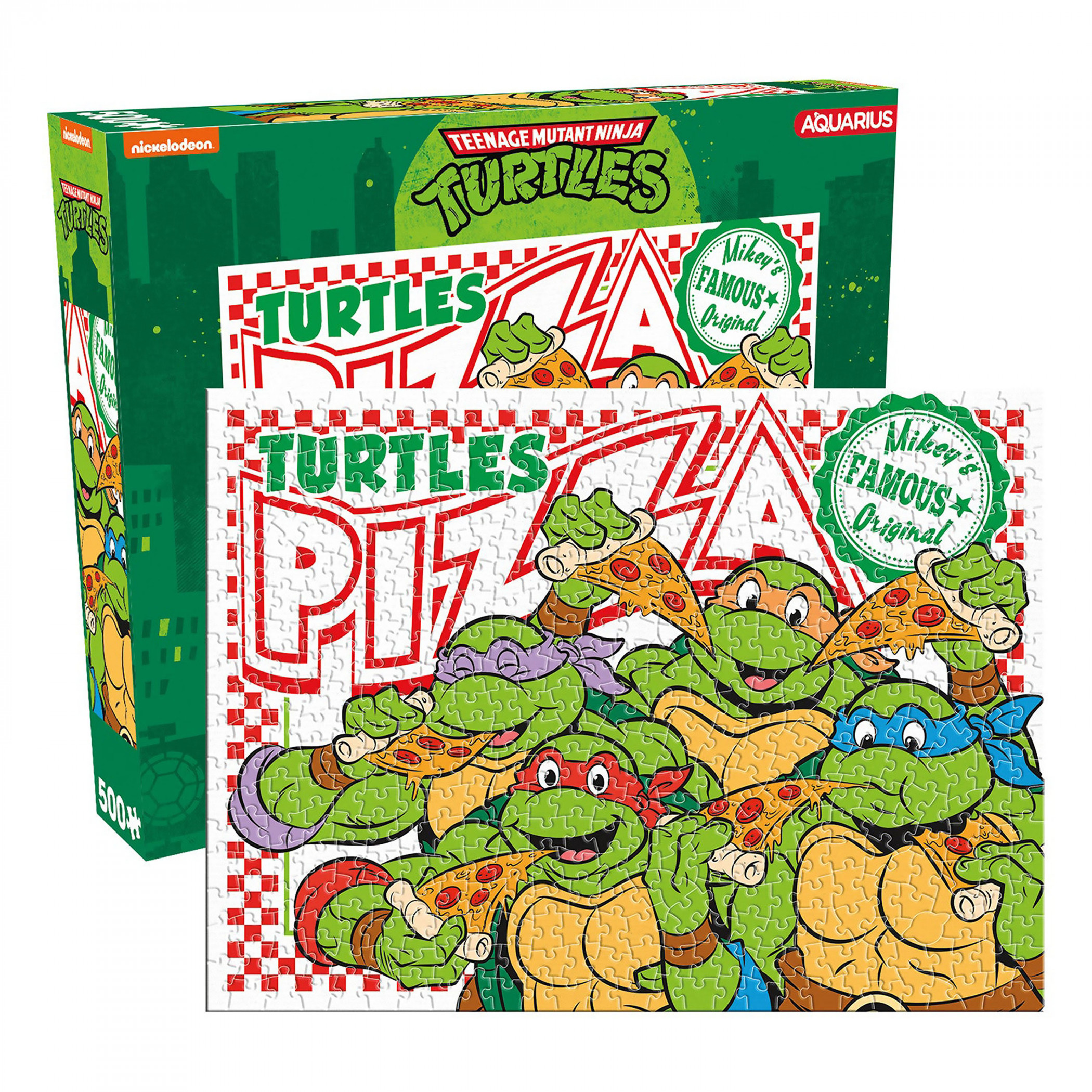 Teenage Mutant Ninja Turtles Pizza Box 500-Piece Puzzle, Multi-Color