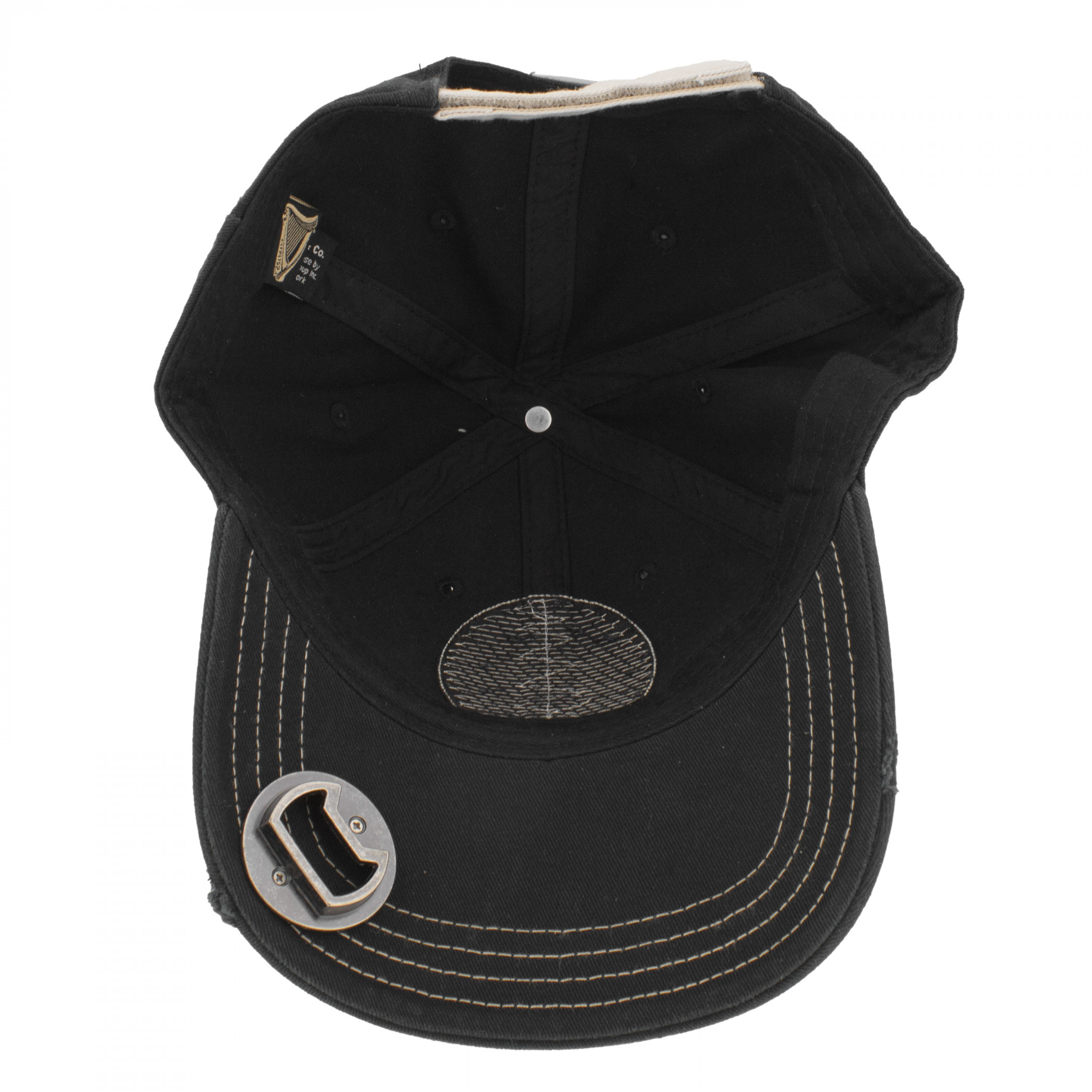 Guinness Gaelic Label Black Bottle Opener Hat