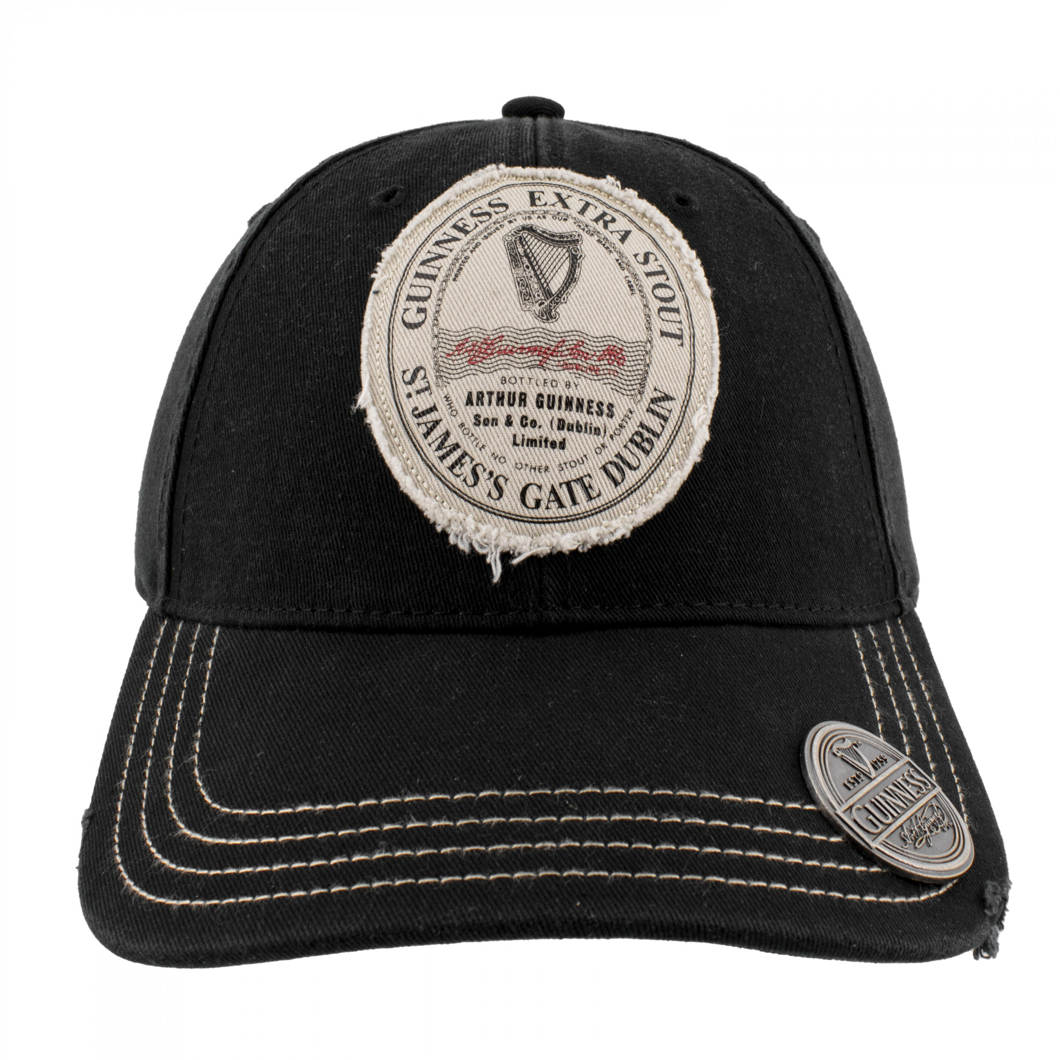 Guinness Gaelic Label Black Bottle Opener Hat