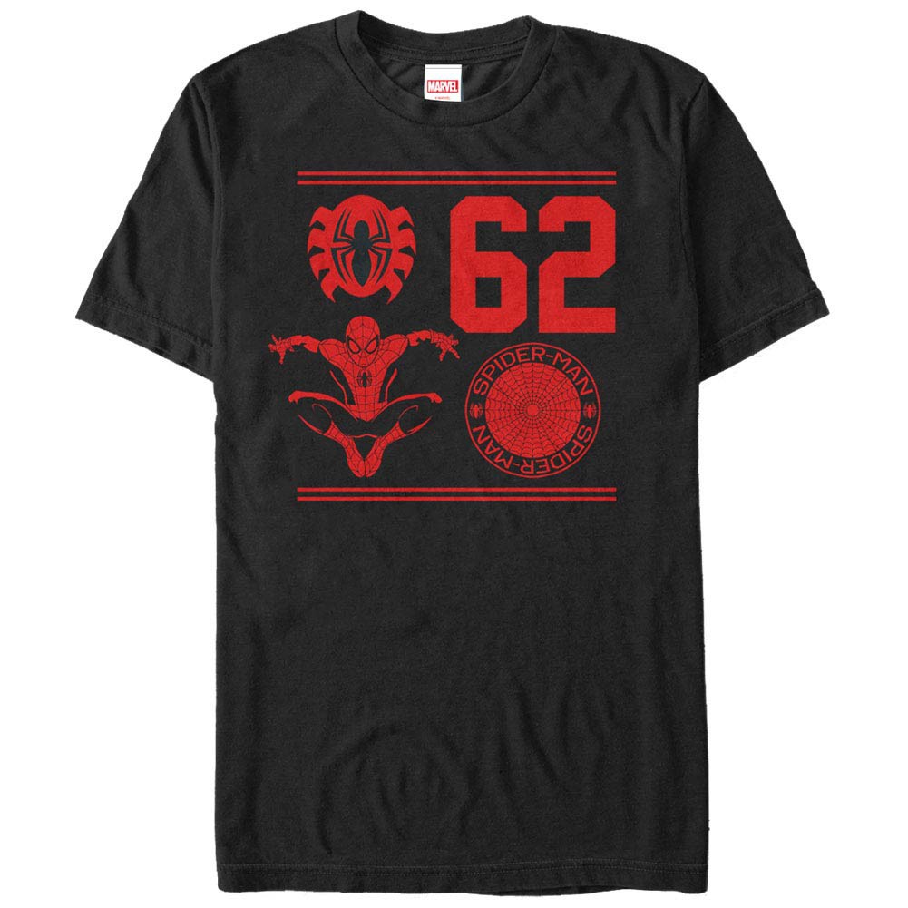 Spider-Man Spider MotoStyle Men's Black T-Shirt, Black