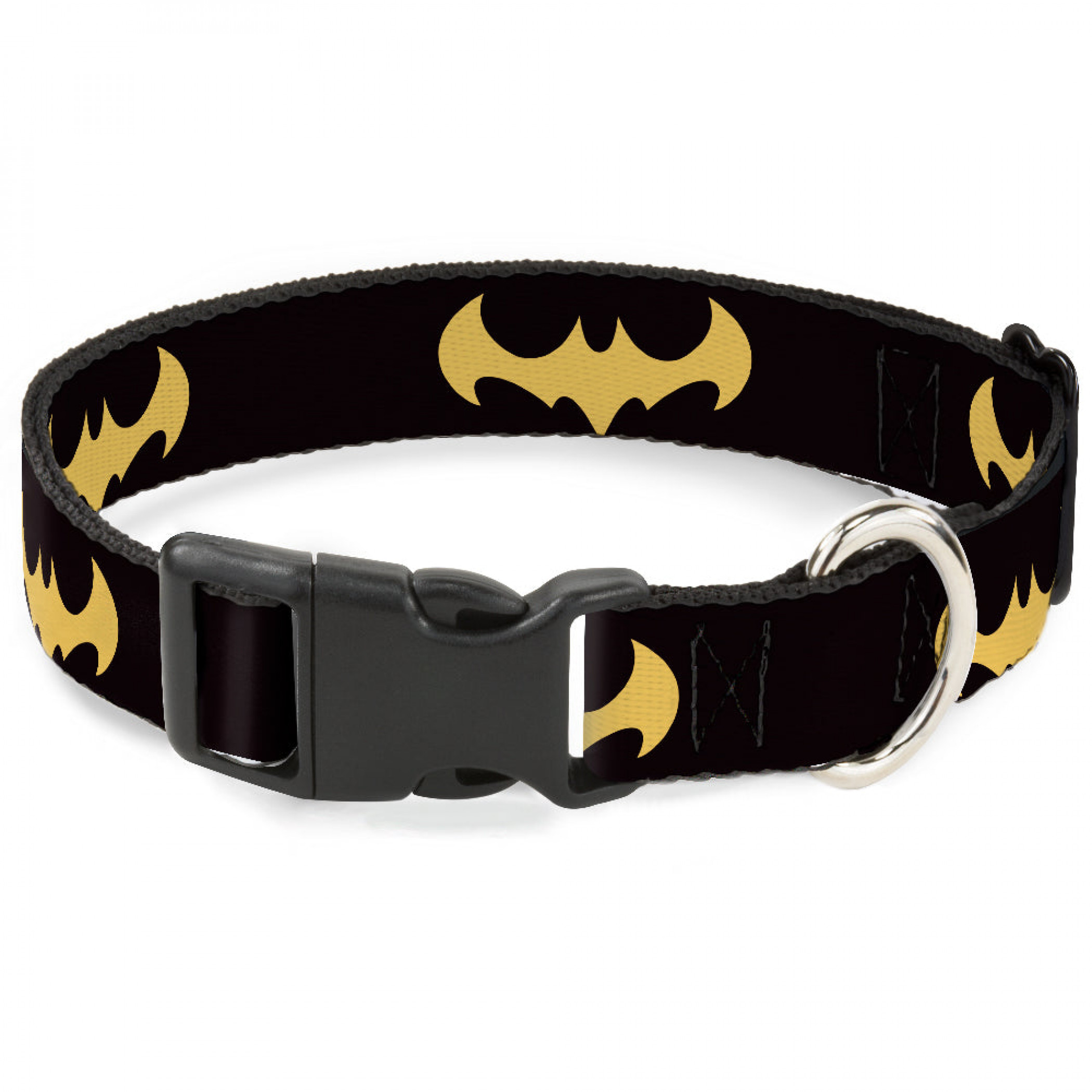 DC League of Super-Pets Batman 1' Wide Large Dog Collar, Black