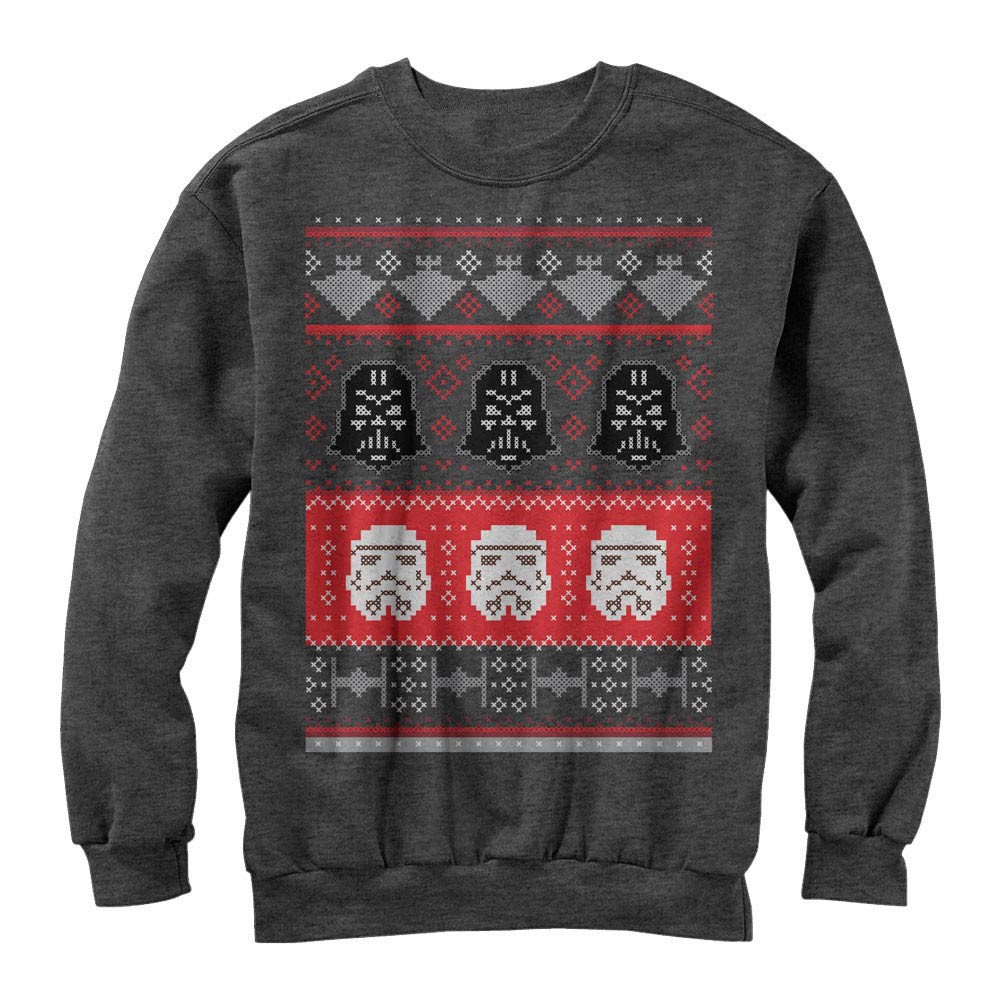 Star Wars Holiday Helmet Gray Ugly Sweater, Grey