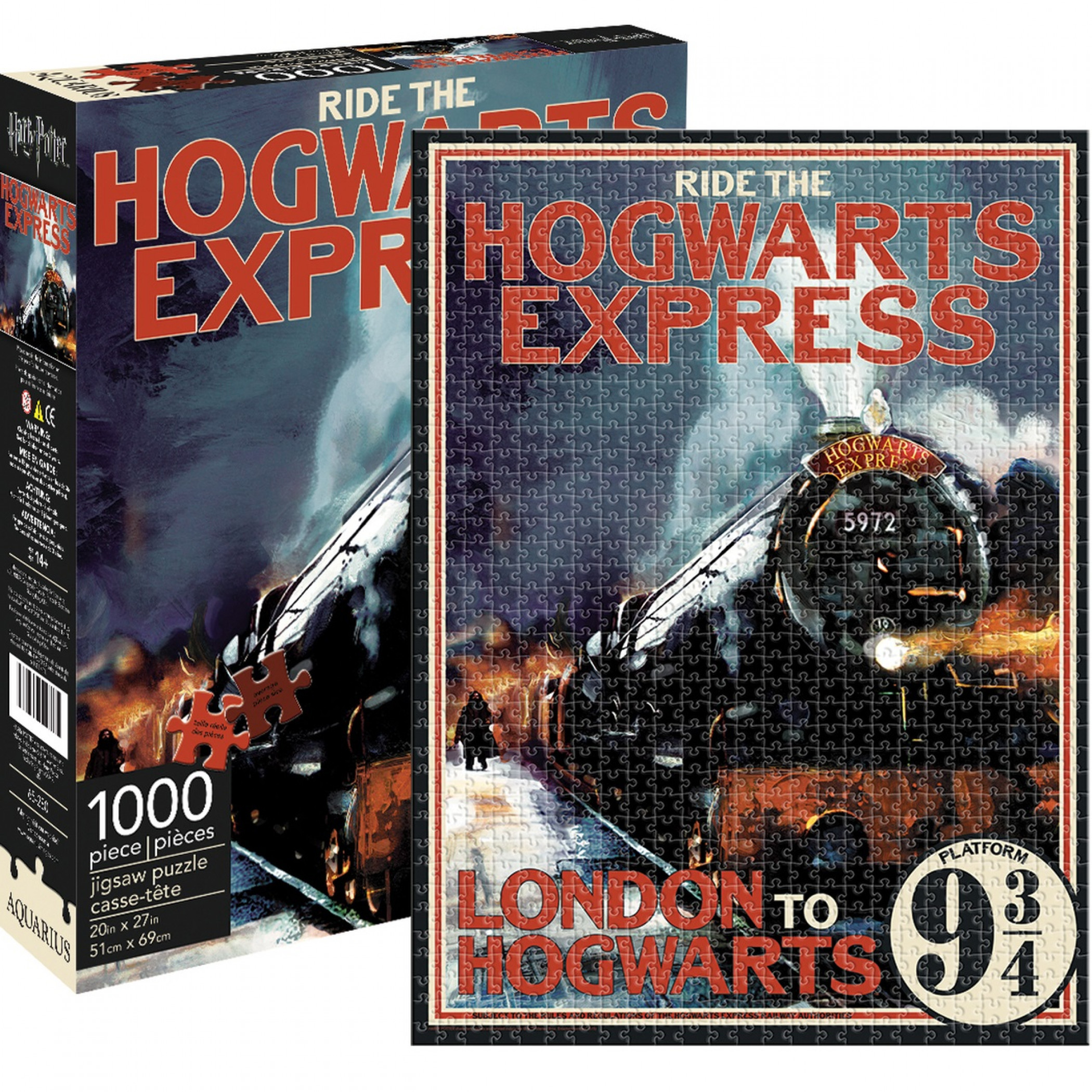 Harry Potter Hogwarts Express 1000 Piece Jigsaw Puzzle, Multi-Color