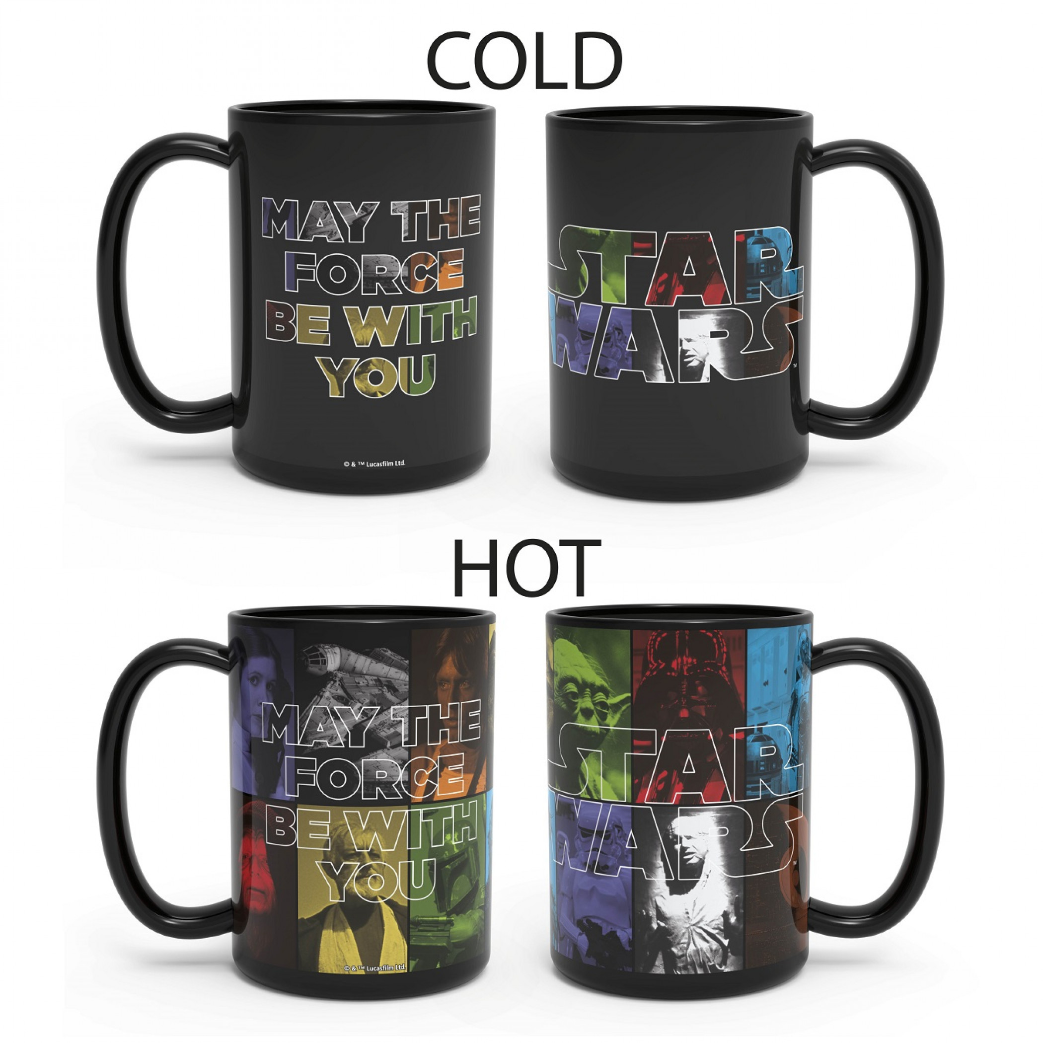 Star Wars May The Force Be With You Heat Change Ceramic Mug, Multi-Color