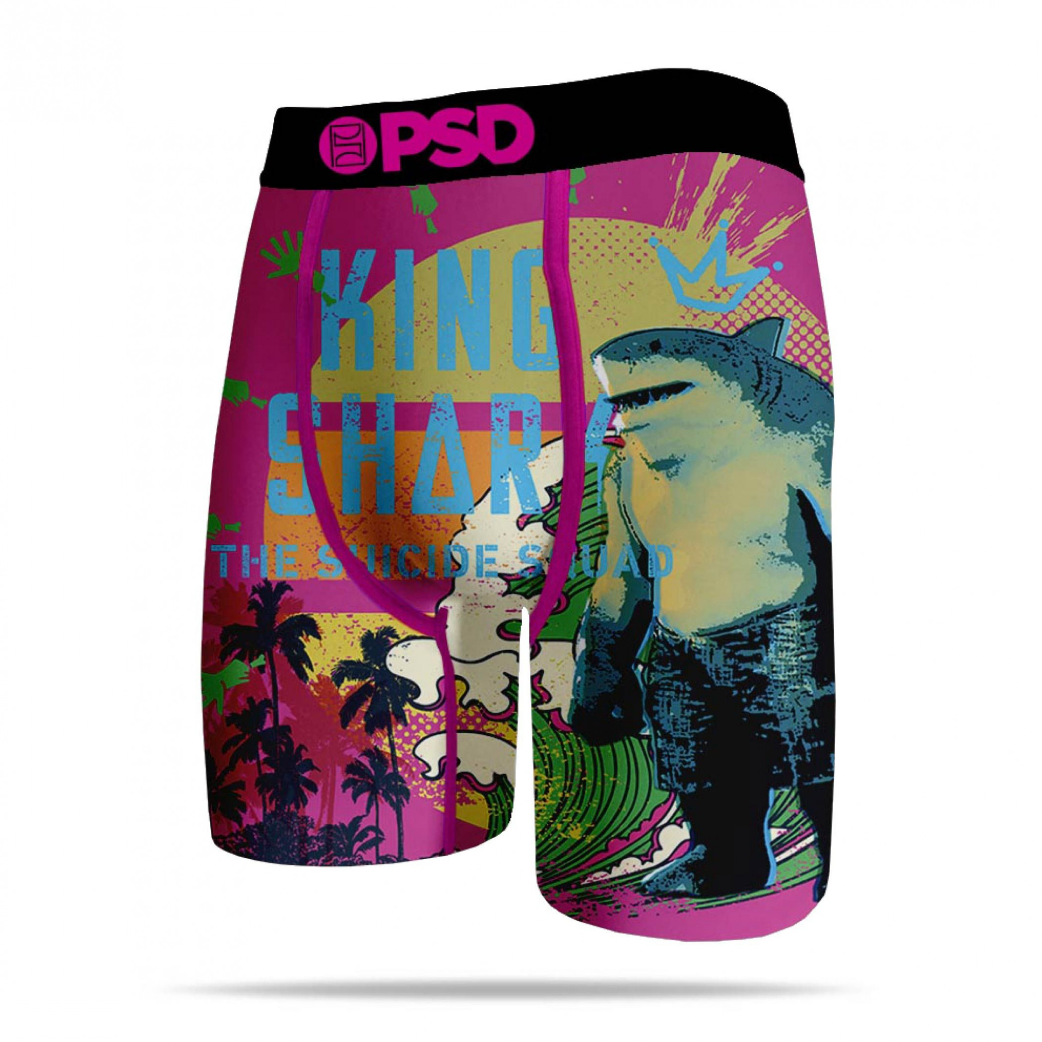 The Suicide Squad King Shark Men's PSD Boxer Briefs, Multi-Color