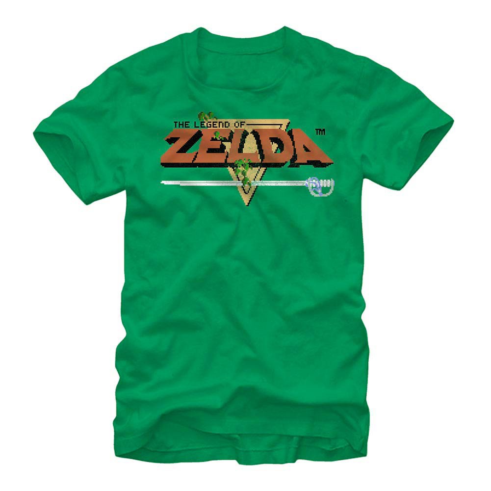 Nintendo Original Zelda Title Green T-Shirt, Green