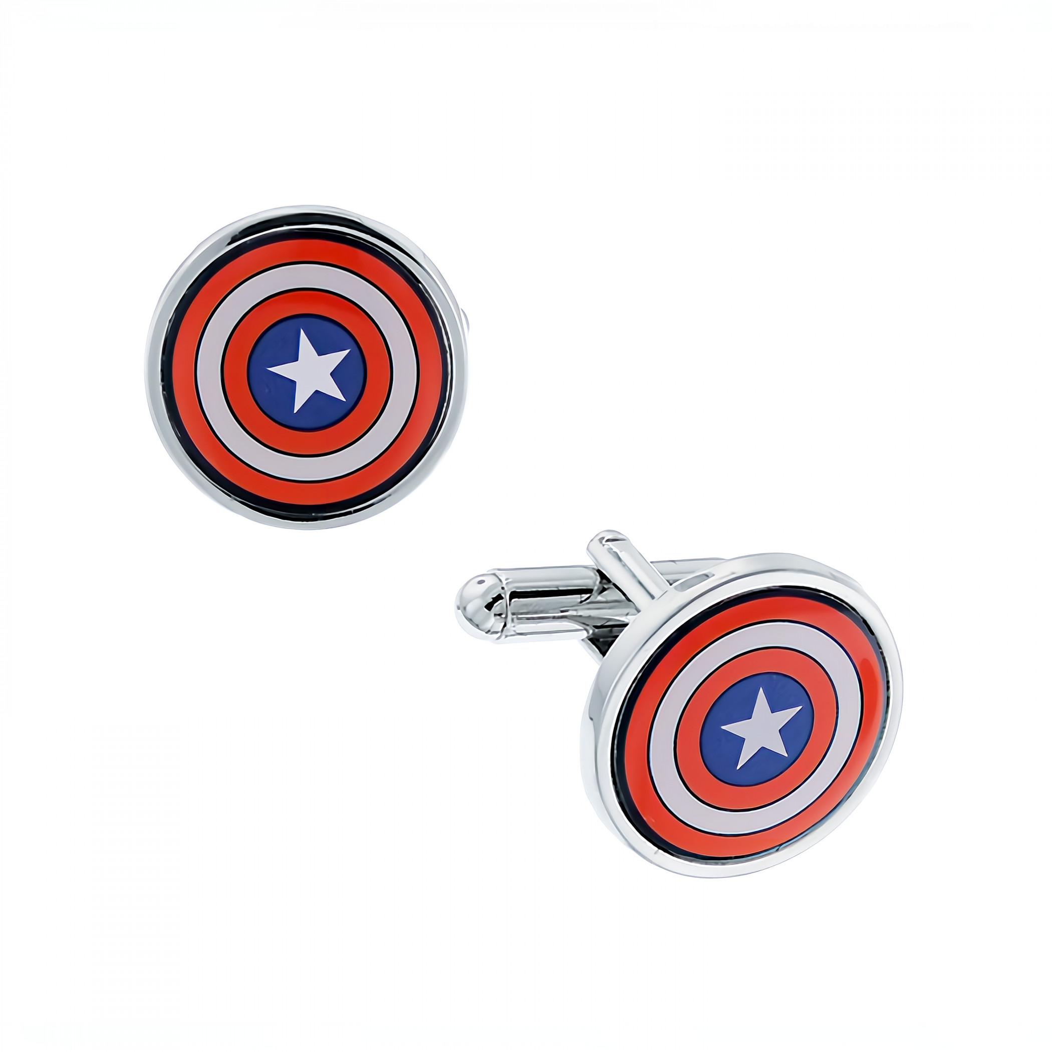 Captain America Shield Cufflinks, Red