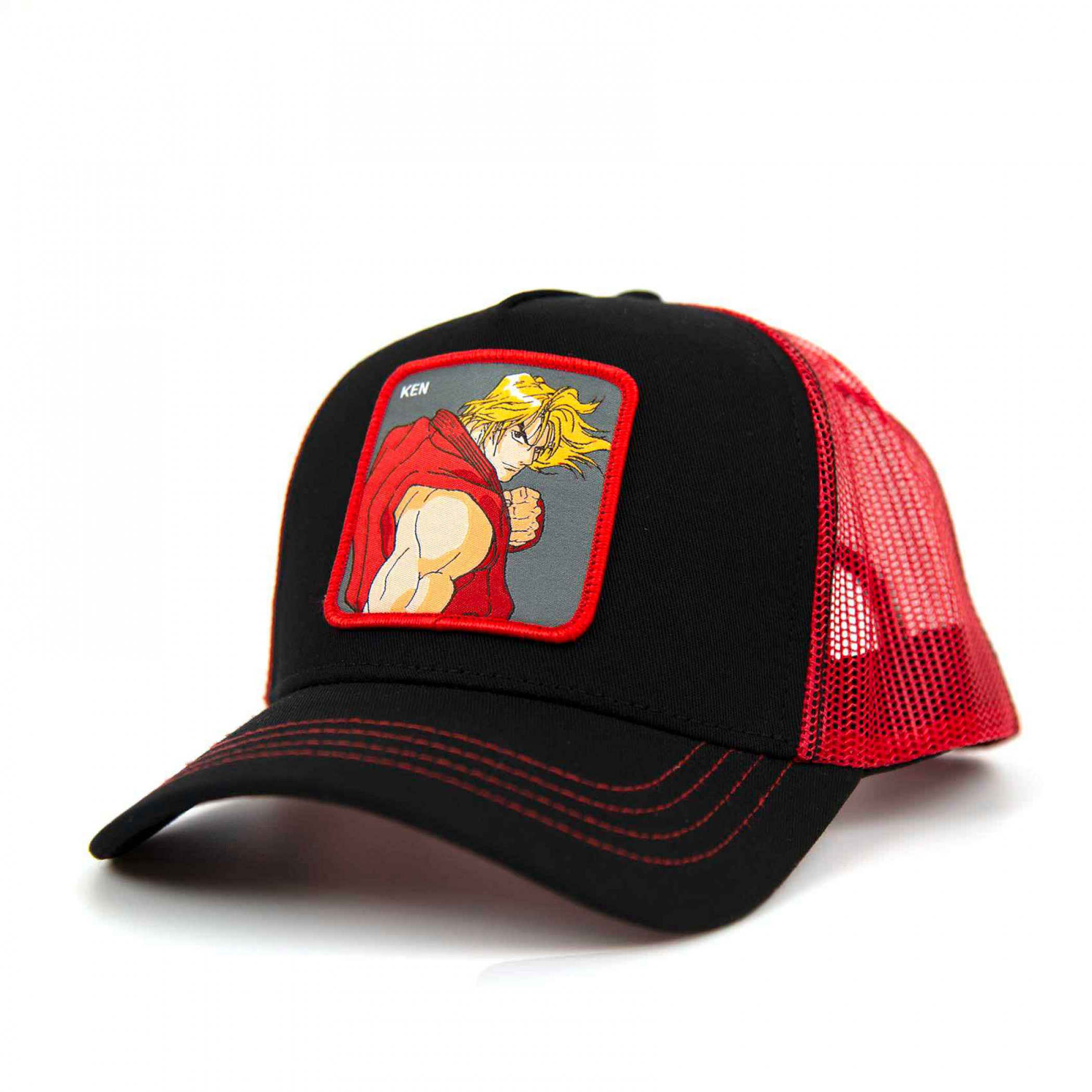 Street Fighter Ken Patch Trucker Hat, Multi-Color