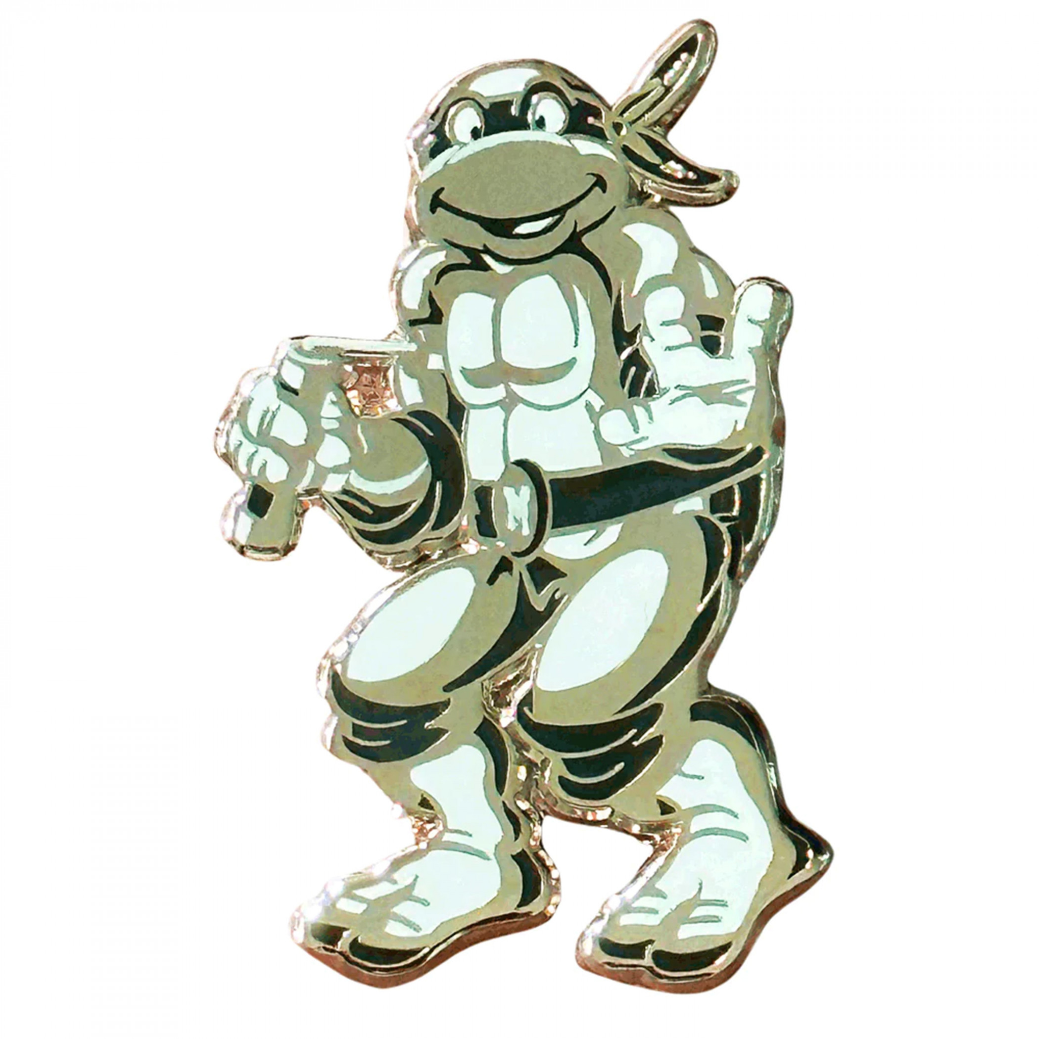 Teenage Mutant Ninja Turtles ZMS 10th Anniversary Michelangelo Pin, Silver