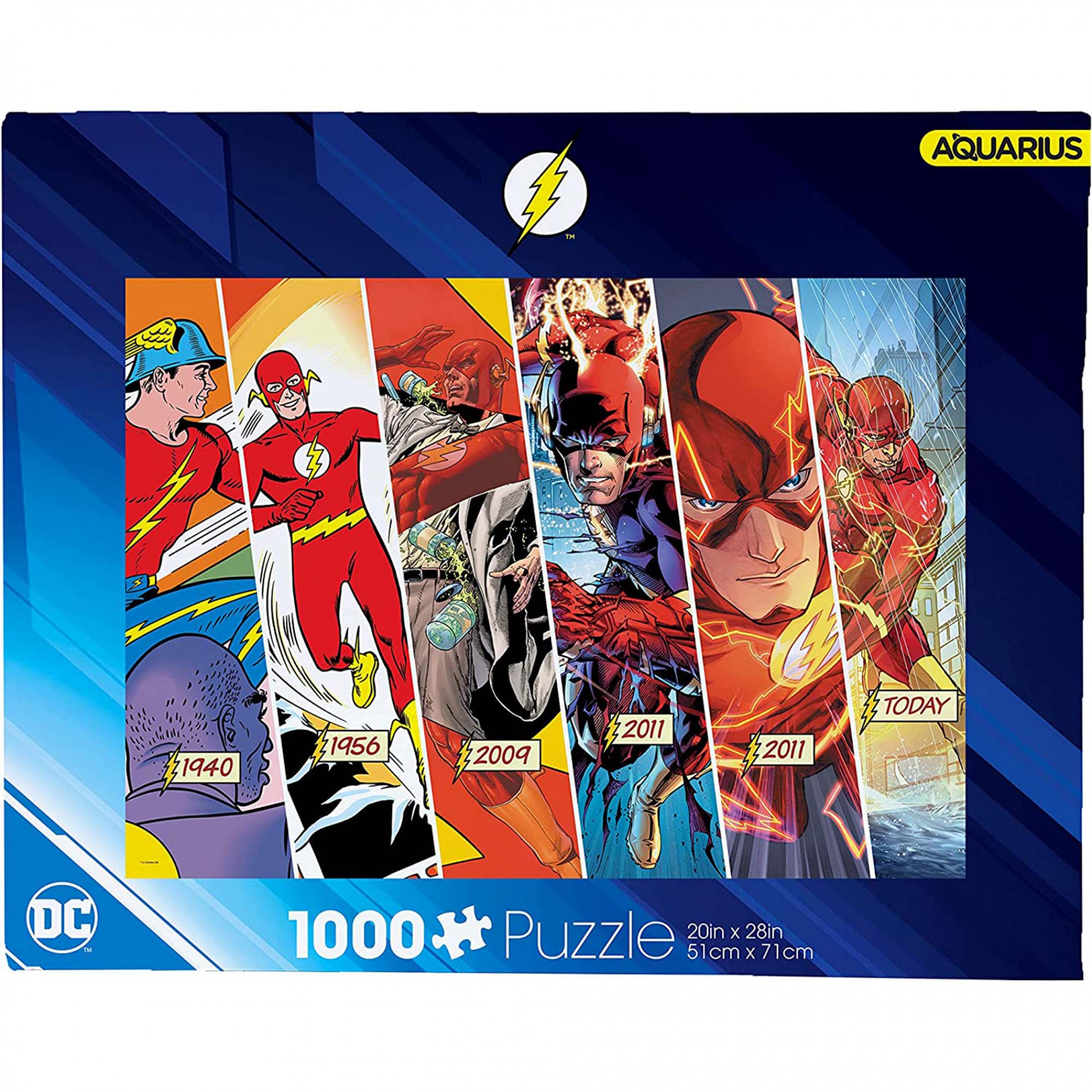 DC Comics The Flash Over the Ages Timeline 20' x 28' 1000 Piece Puzzle, Multi-Color