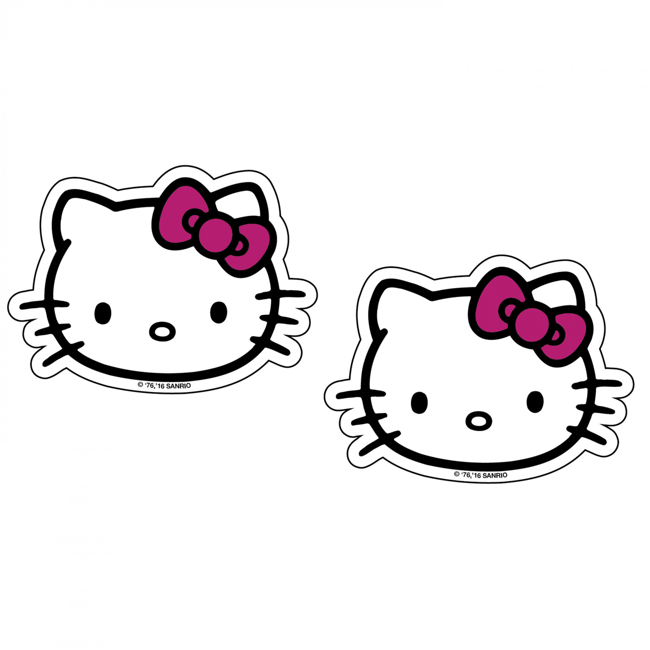 Hello Kitty 3x8 Cute Aluminum Car Decal, Multi-Color