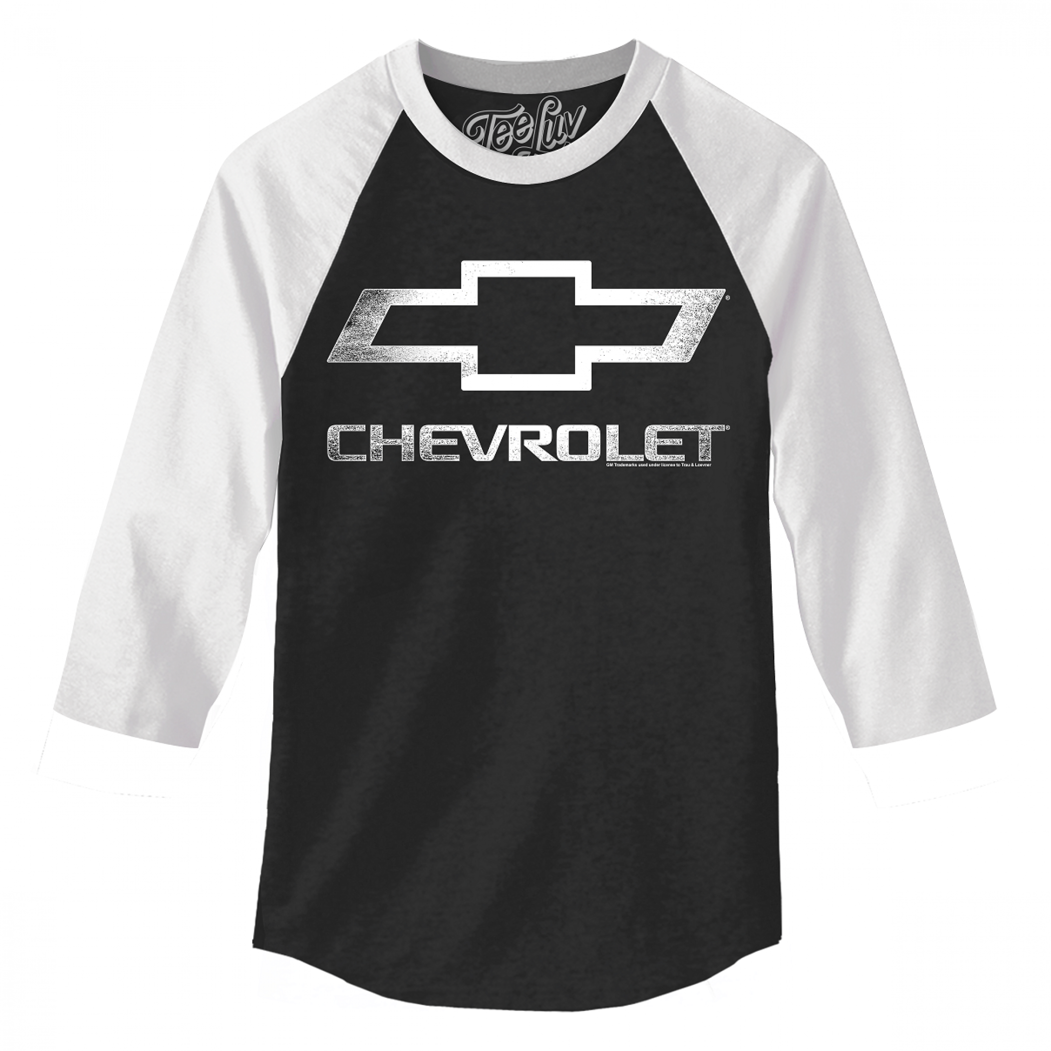 Chevrolet Black and White Baseball T-Shirt