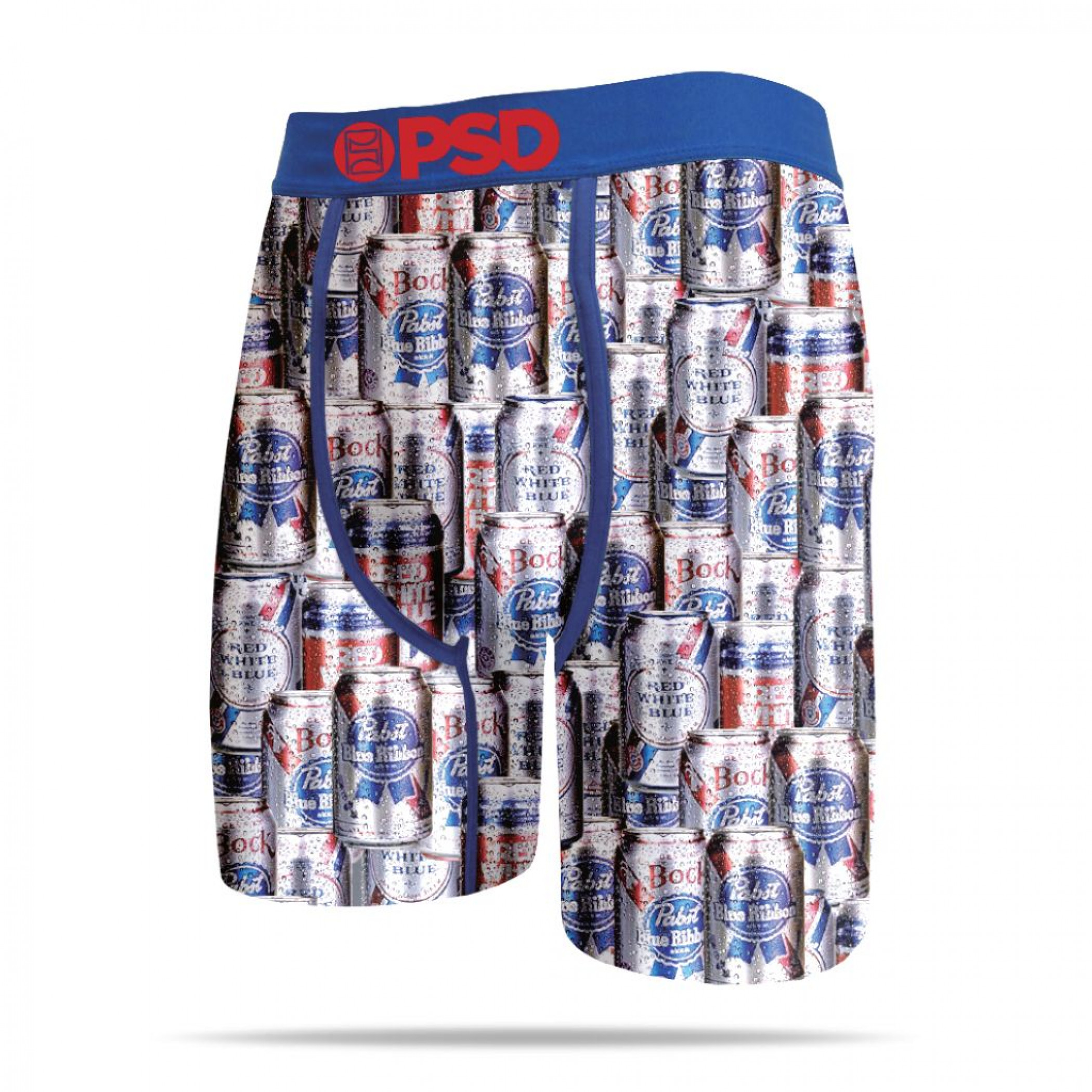 Pabst Blue Ribbon Beer Cans All Over Print Men's Boxer Briefs