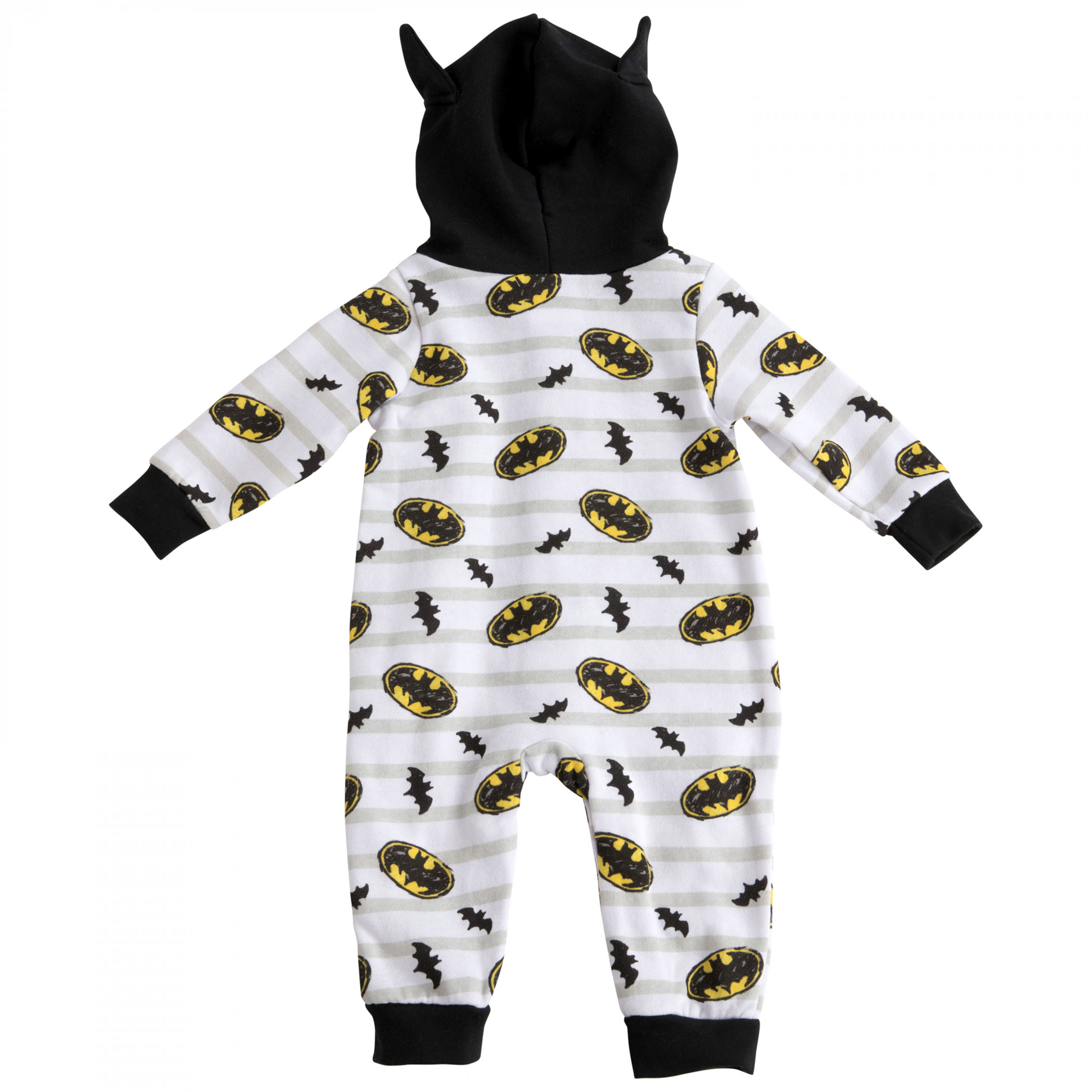 Batman Symbols Infant Hooded Fleece Coveralls with Ears Multi-Color - Picture 5 of 21