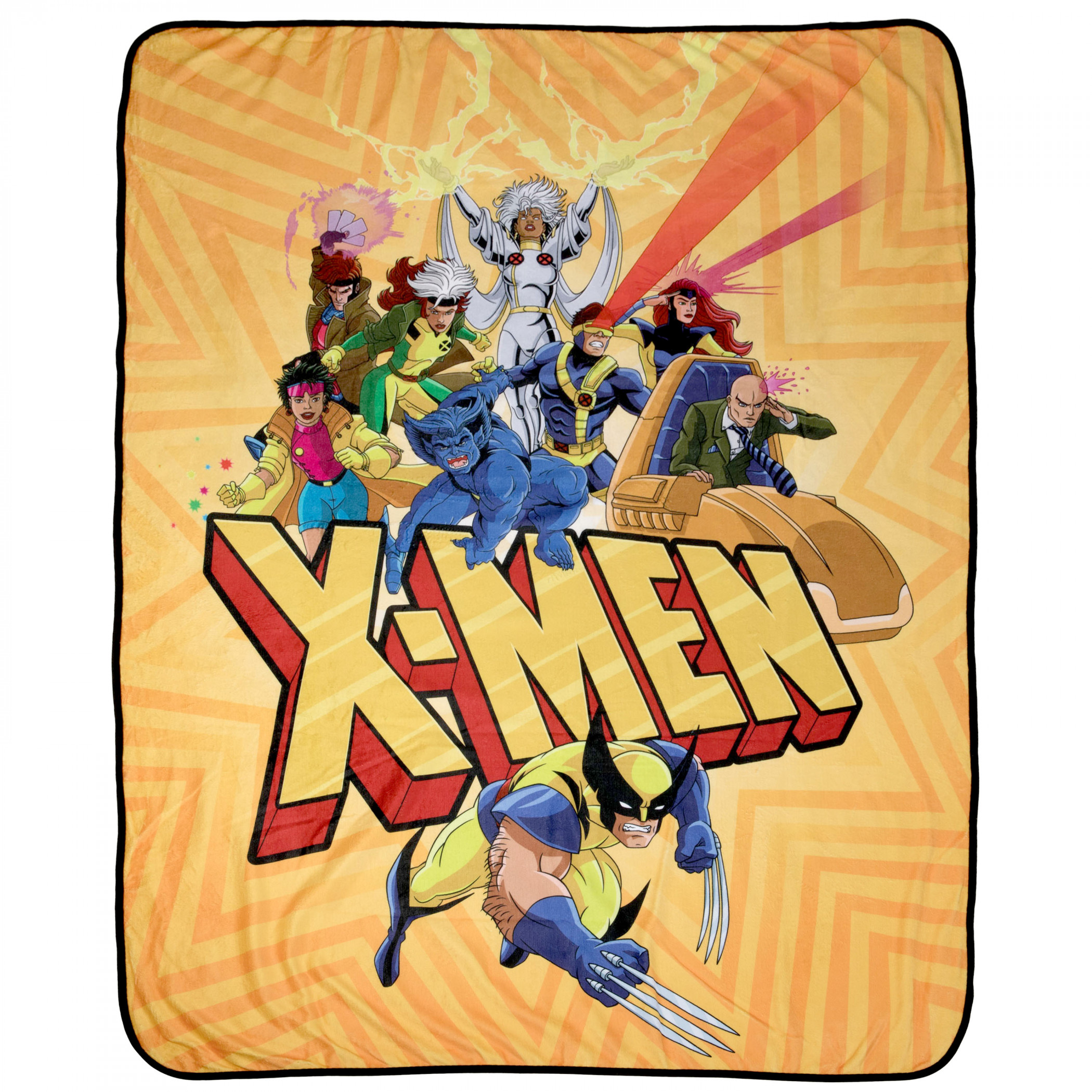 X-Men Group Shot Fleece Throw Blanket, Orange