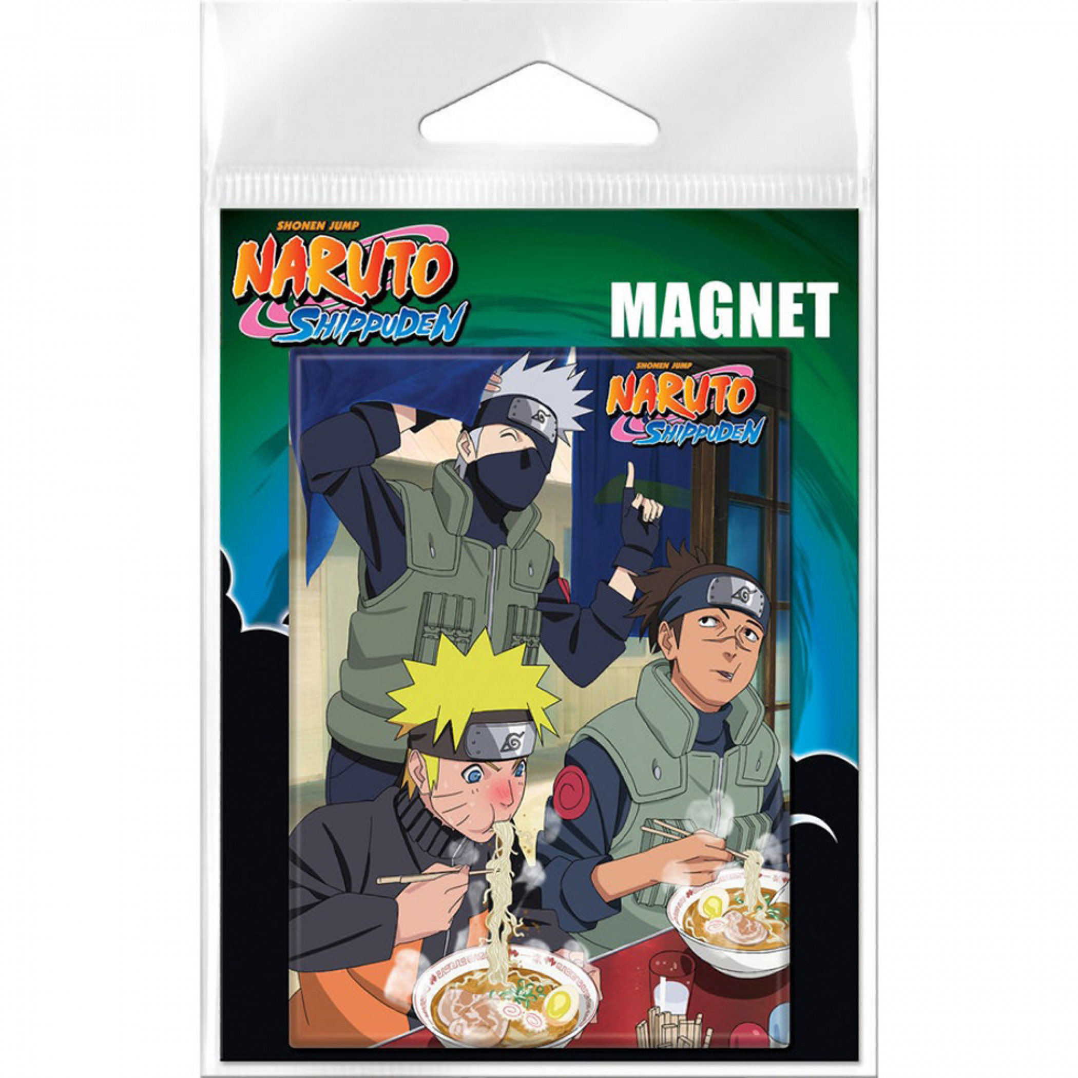 Naruto Shippuden Ichiraku Ramen Naruto  Kakashi  and Iruka Magnet, Multi-Color