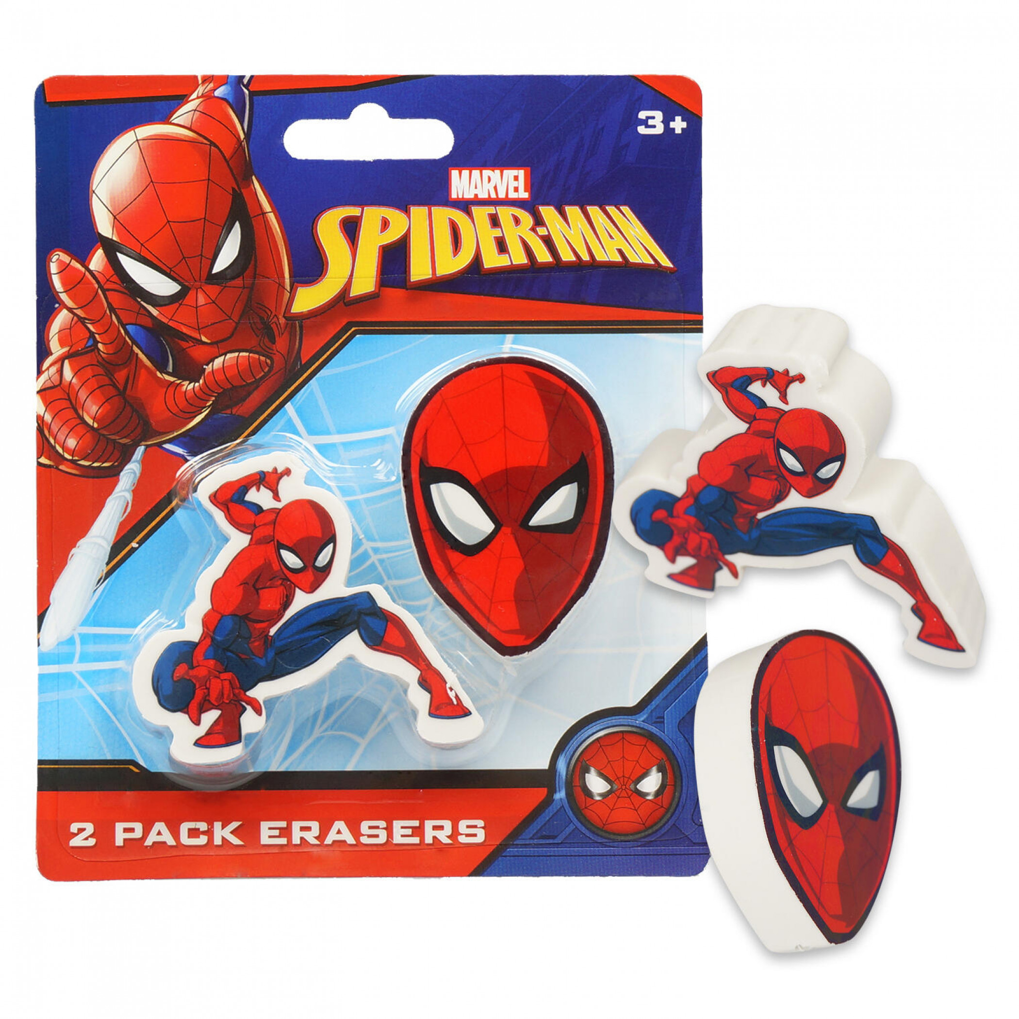 Spider-Man 2-Pack Erasers, Red