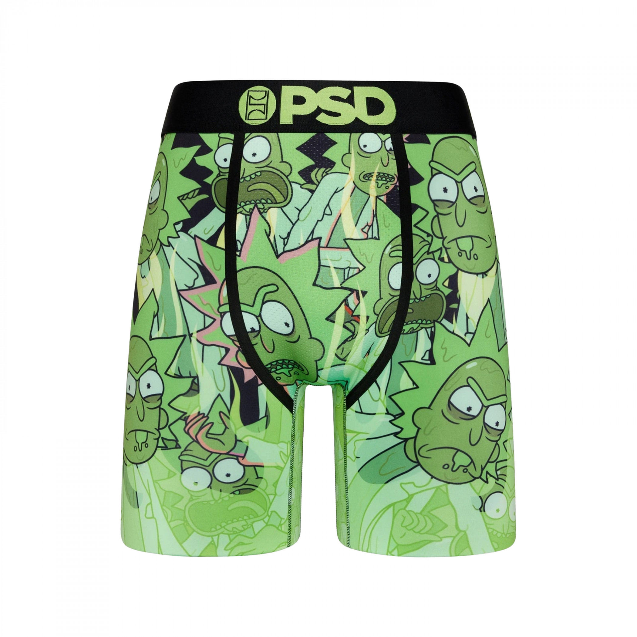 Rick And Morty Melting Flames PSD Boxer Briefs Green