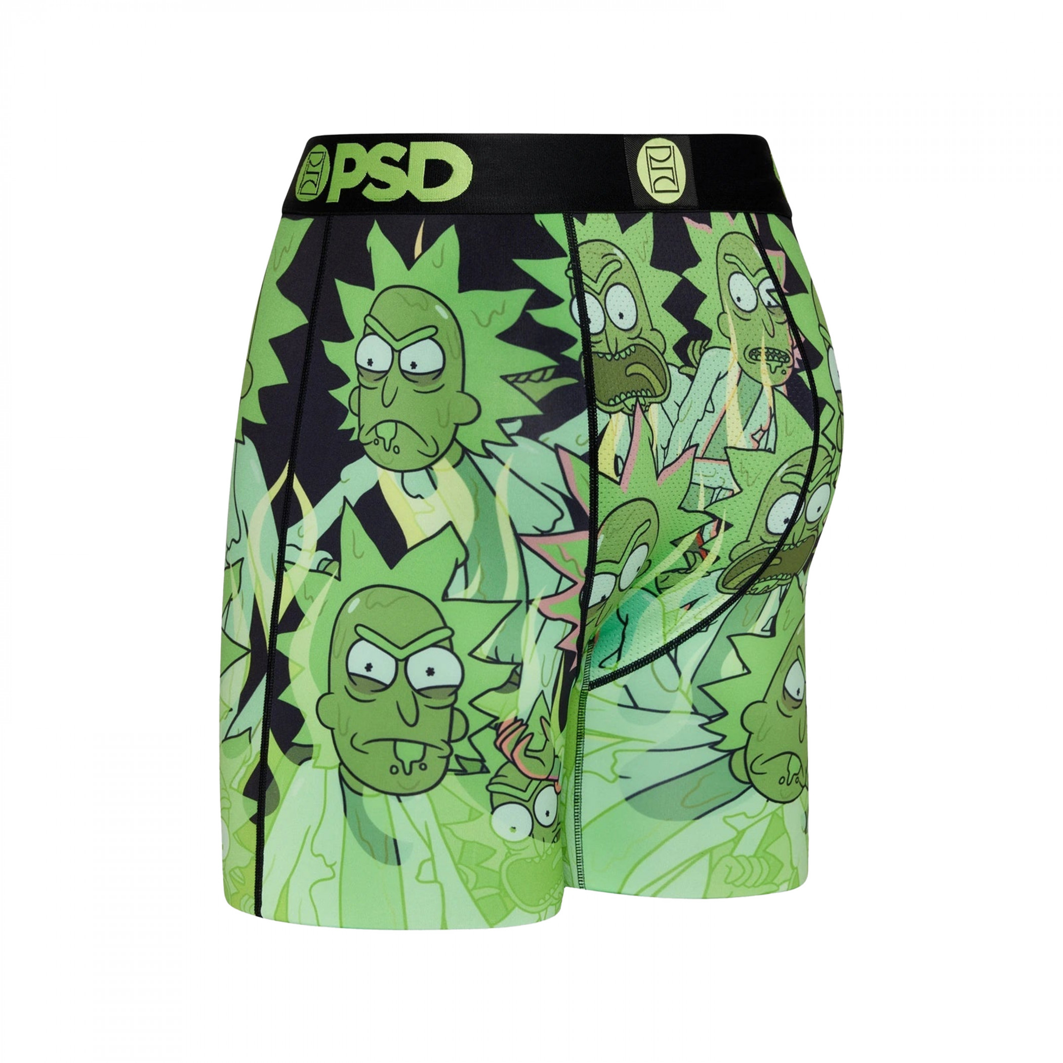 Rick And Morty Melting Flames PSD Boxer Briefs Green
