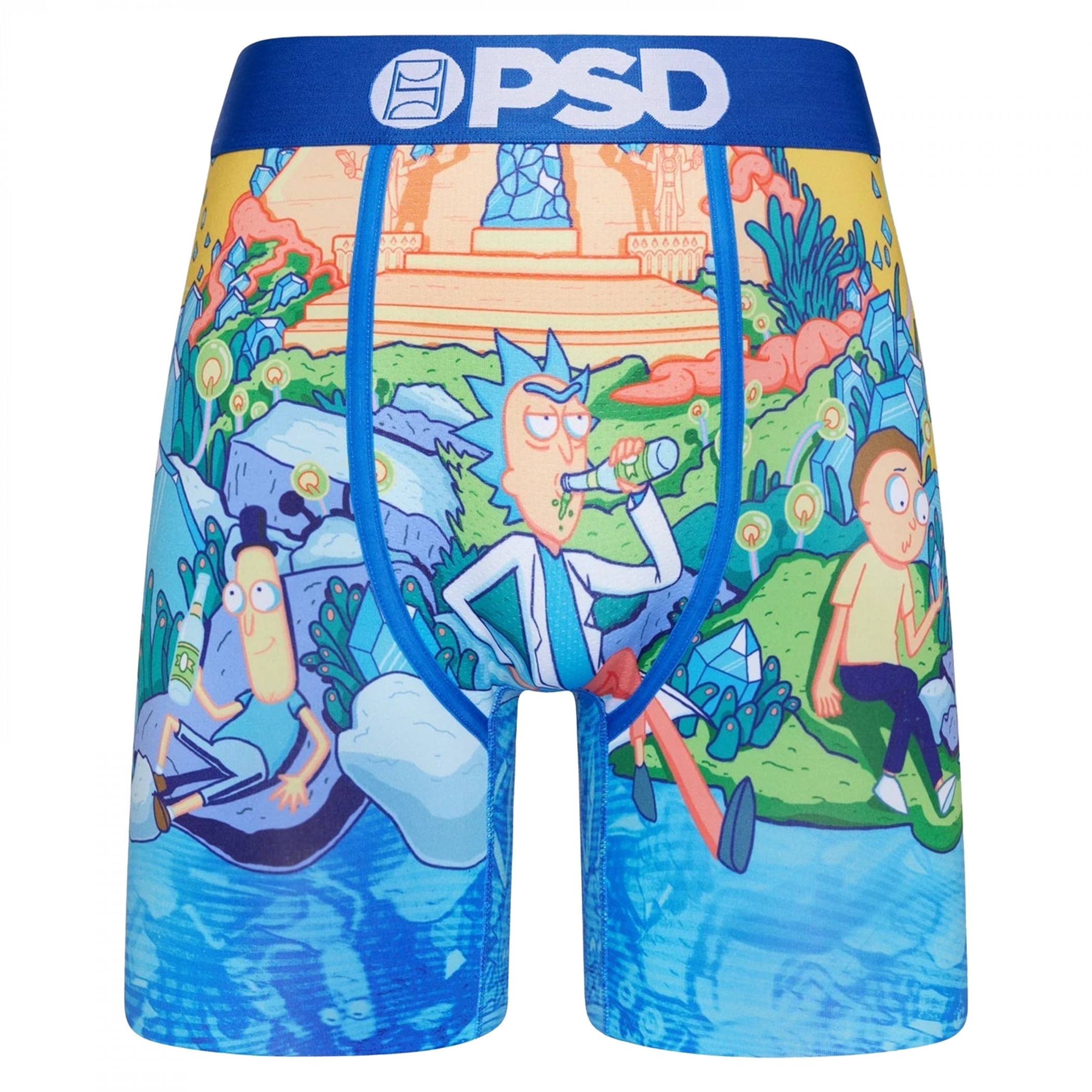 Rick And Morty Hangin' Around PSD Boxer Briefs, Blue