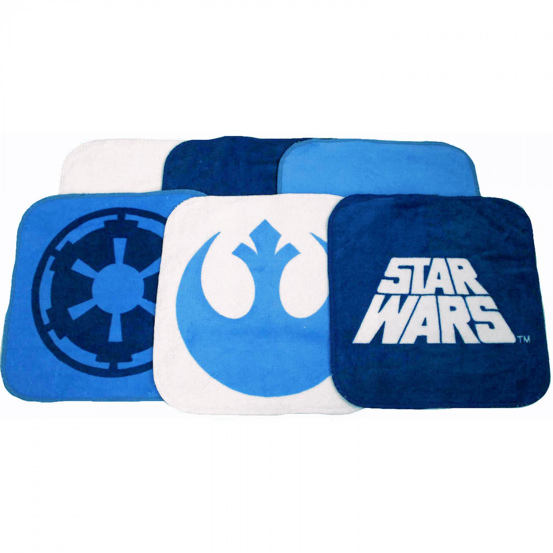 Star Wars Classic Saga 6-Piece Wash Cloth Set, Multi-Color