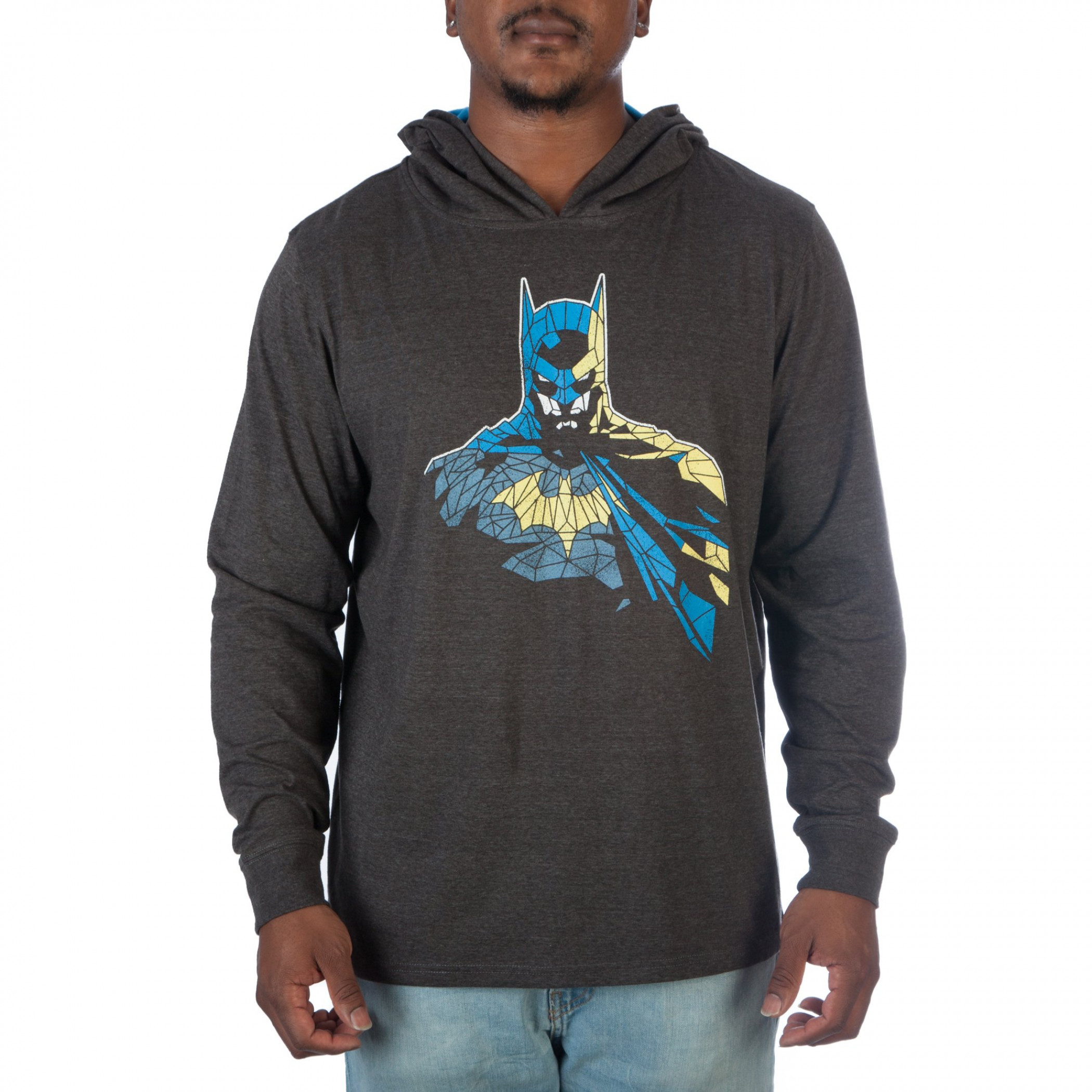 Batman Dark Knight Character Heather Hoodie, Grey
