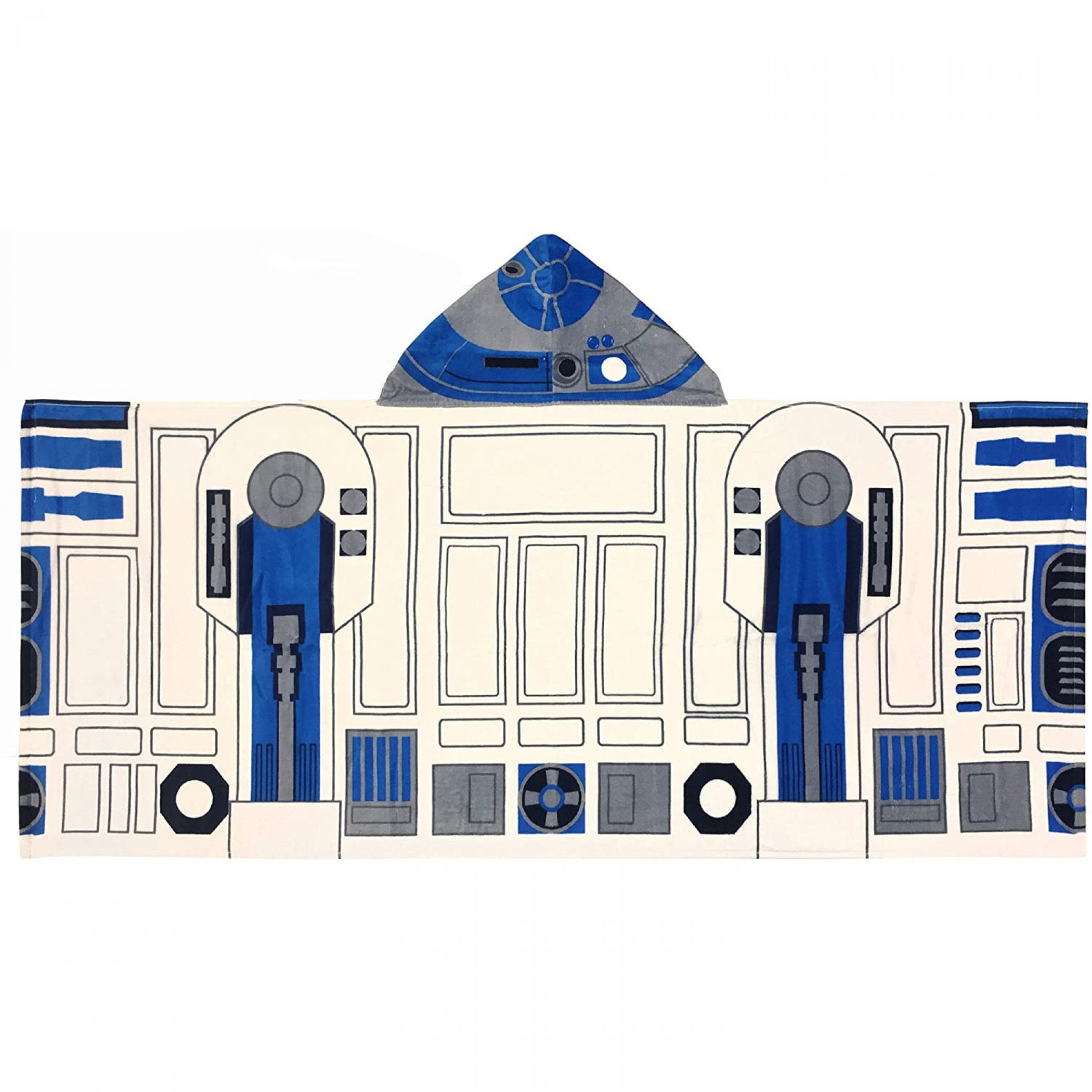 Star Wars R2-D2 Youth Hooded Poncho Towel, White