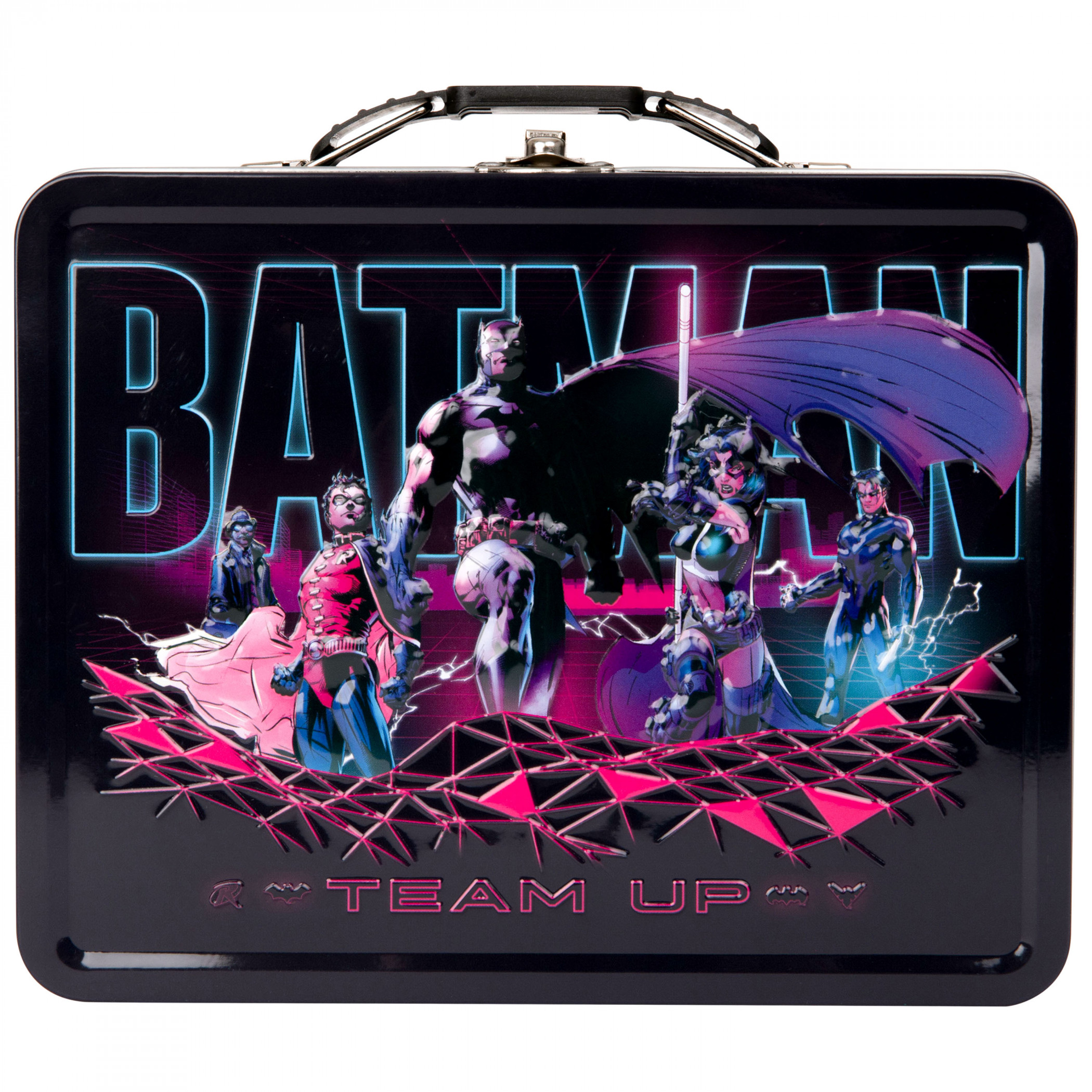 Batman Neon Outrun Tin Lunchbox, Black