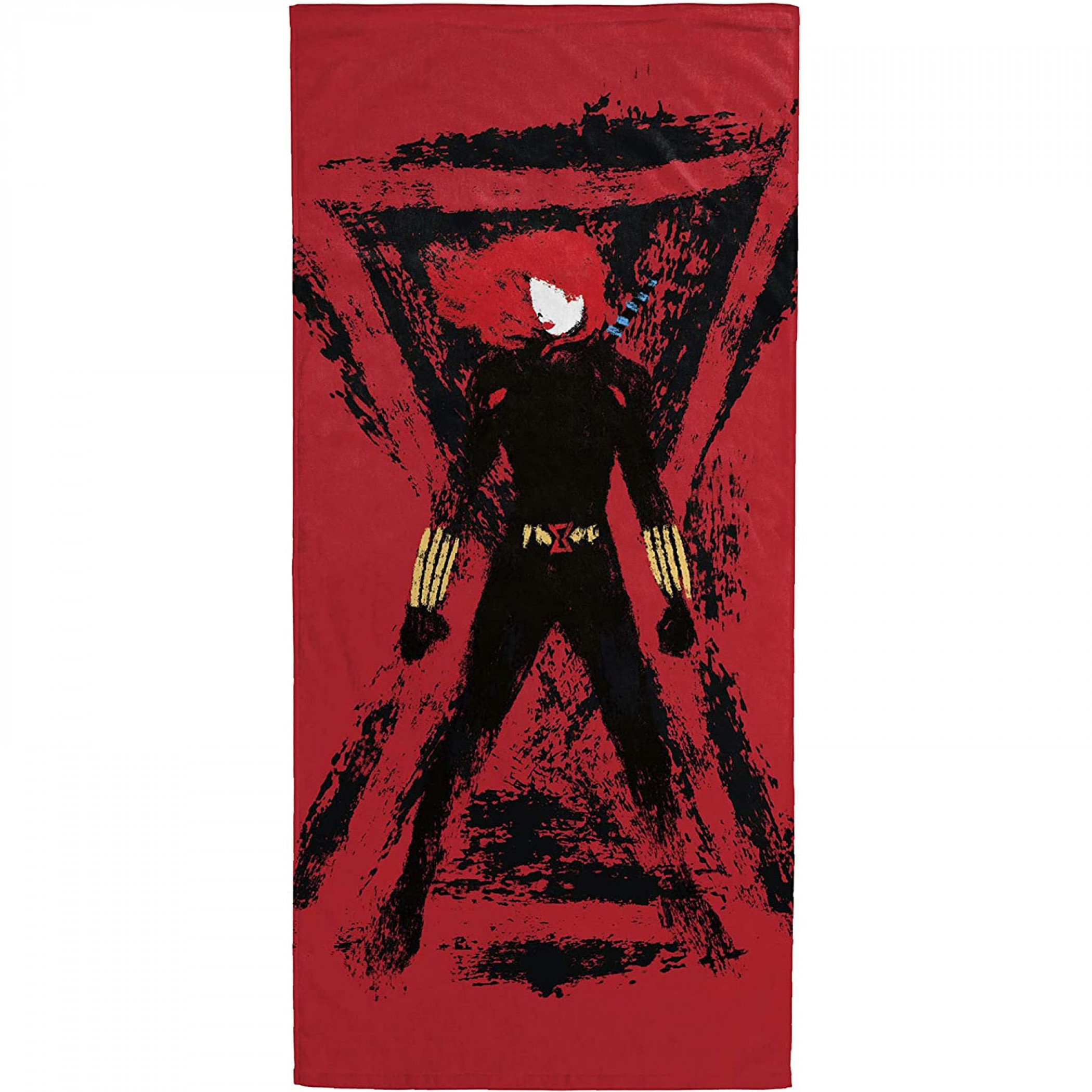 Black Widow Painted Beach Towel, Red