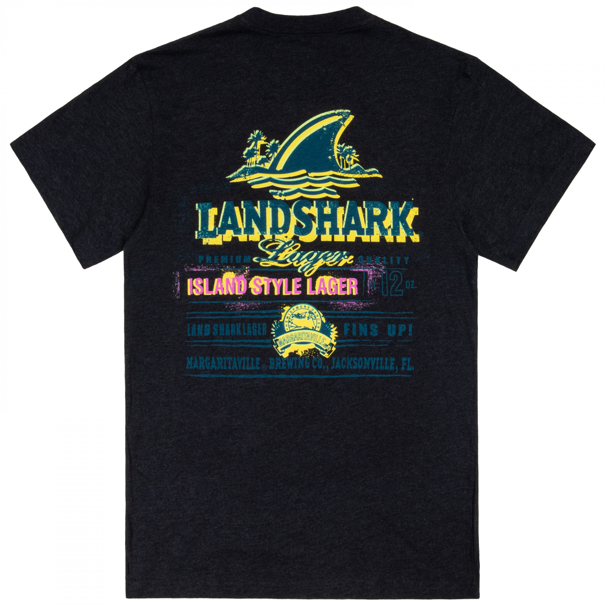 Landshark Painted Logo Black Tee Shirt - image 3