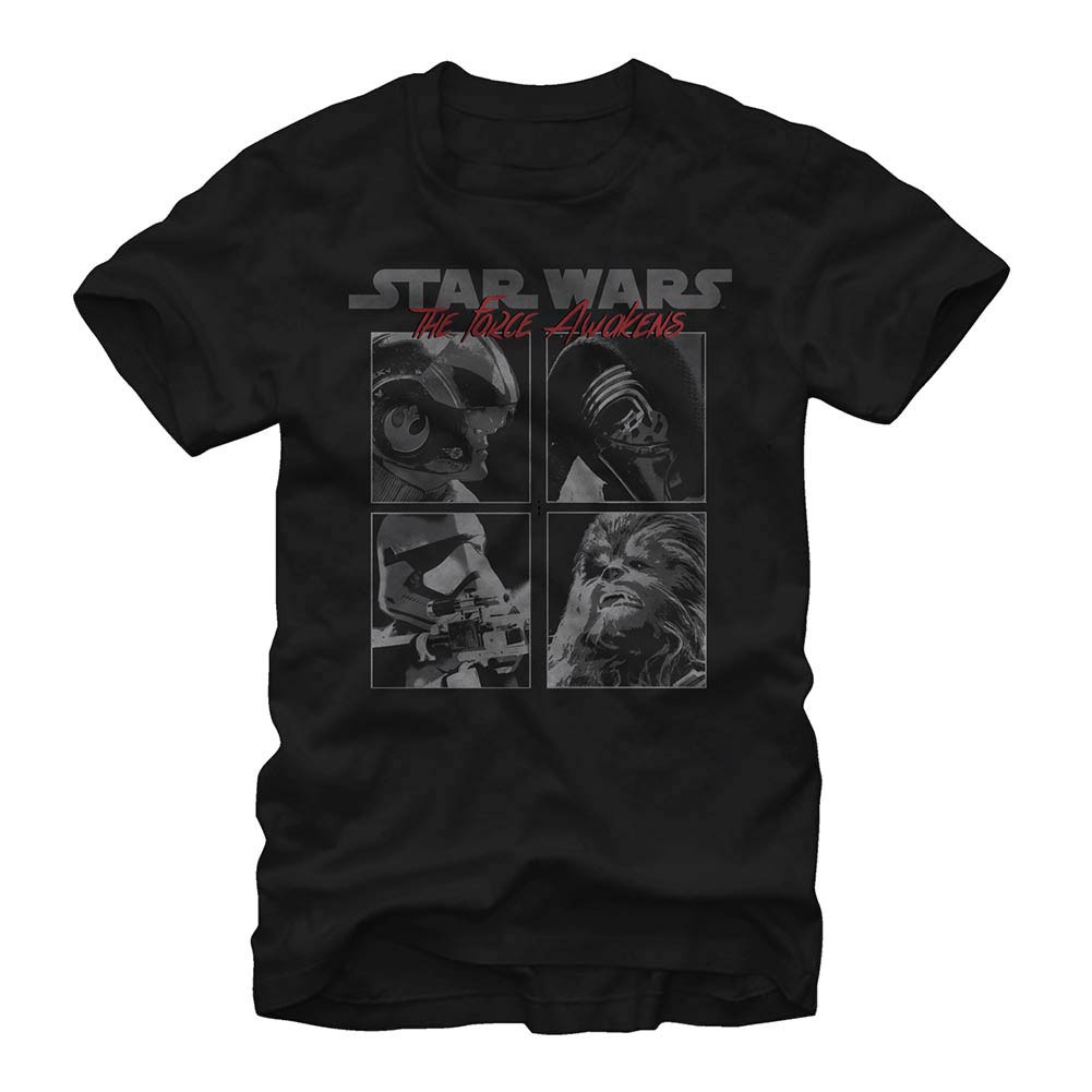 Star Wars Episode 7 Four Awake Black T-Shirt, Black