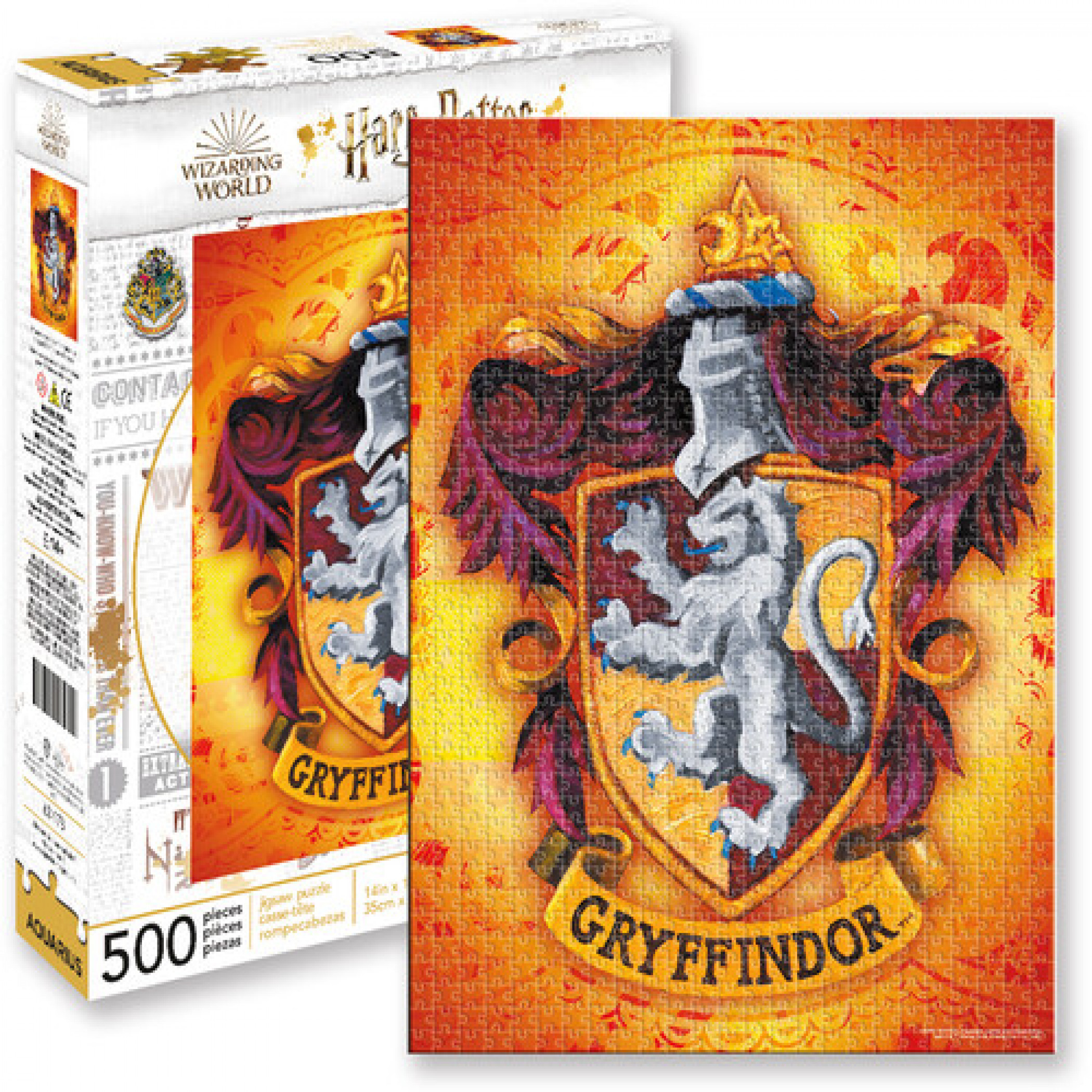 Harry Potter Gryffindor Crest 500 Piece Puzzle, Multi-Color