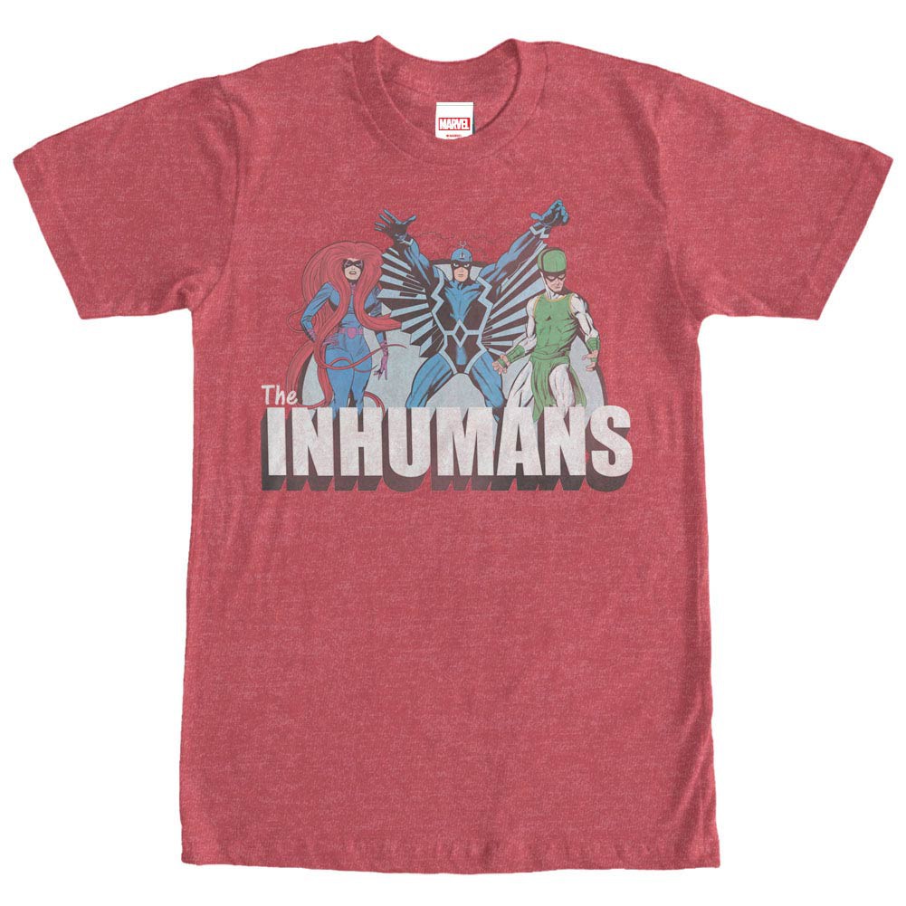 Marvel Teams Inhuman Groupshot Red Mens T-Shirt, Red